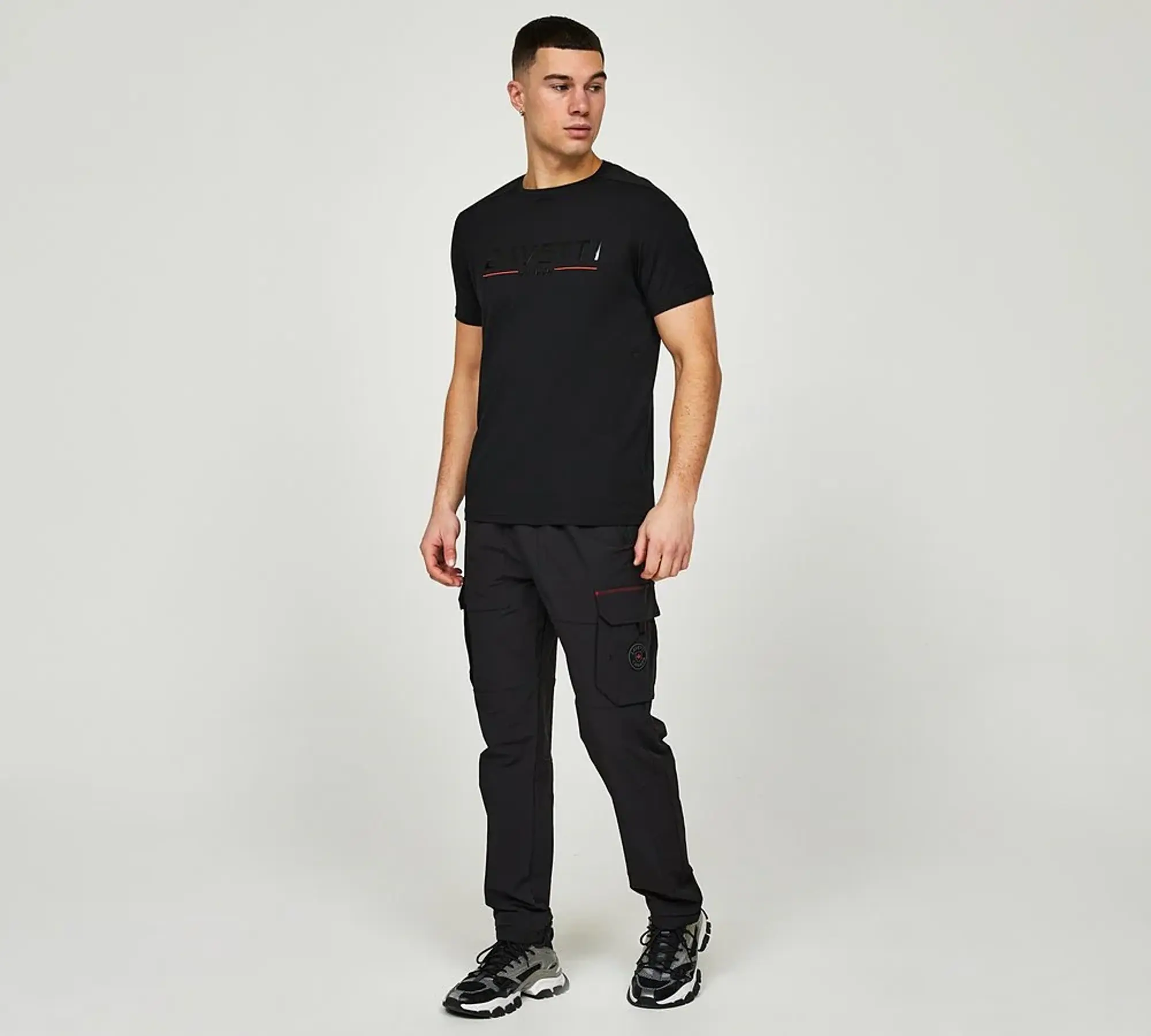 Zavetti Canada Amorteno Woven Cargo Pant - Black - Size S - Black