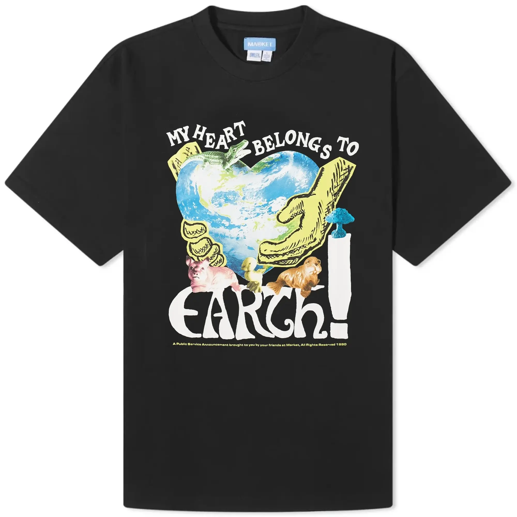 MARKET Men's Love Nature T-Shirt Black