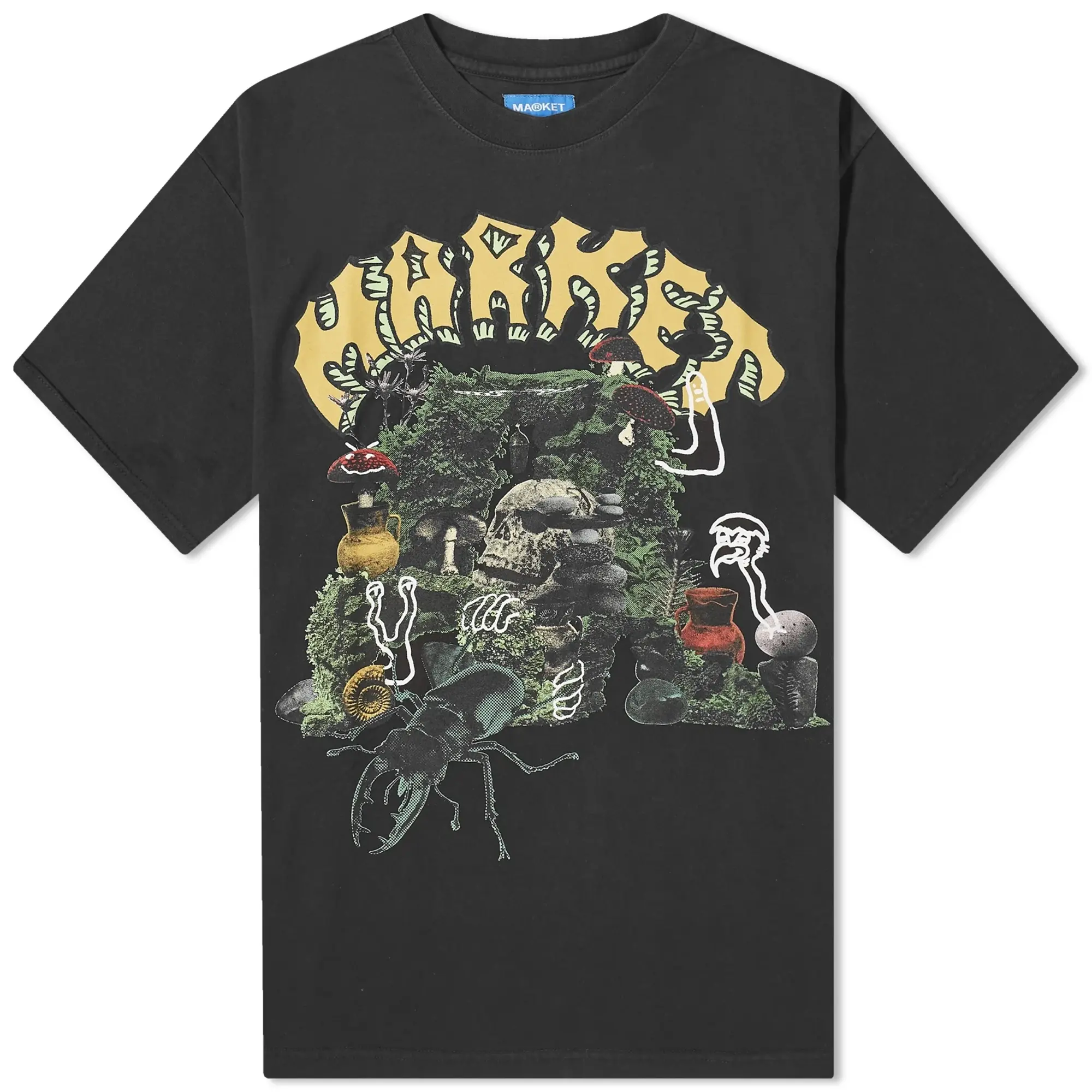 MARKET Men's Grotto T-Shirt Washed Black