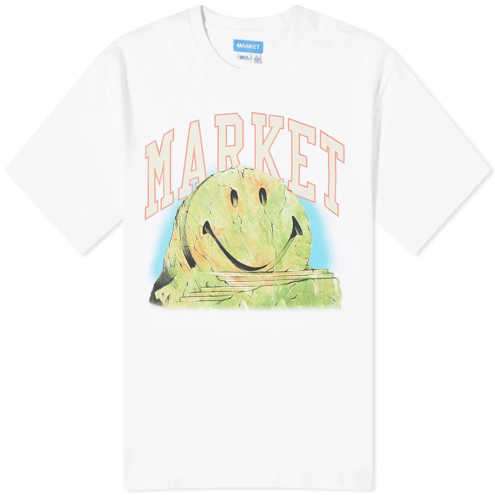 MARKET Men's Smiley Out of Body T-Shirt White