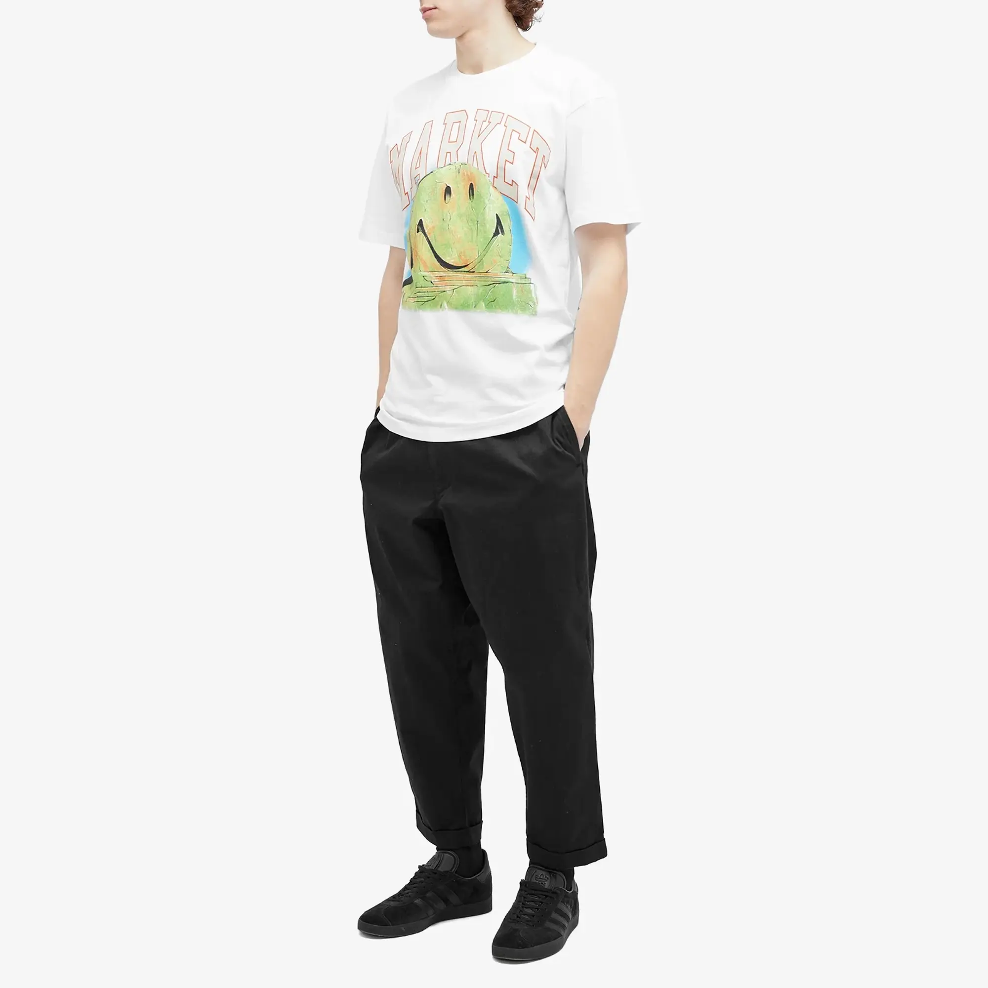 MARKET Men's Smiley Out of Body T-Shirt White