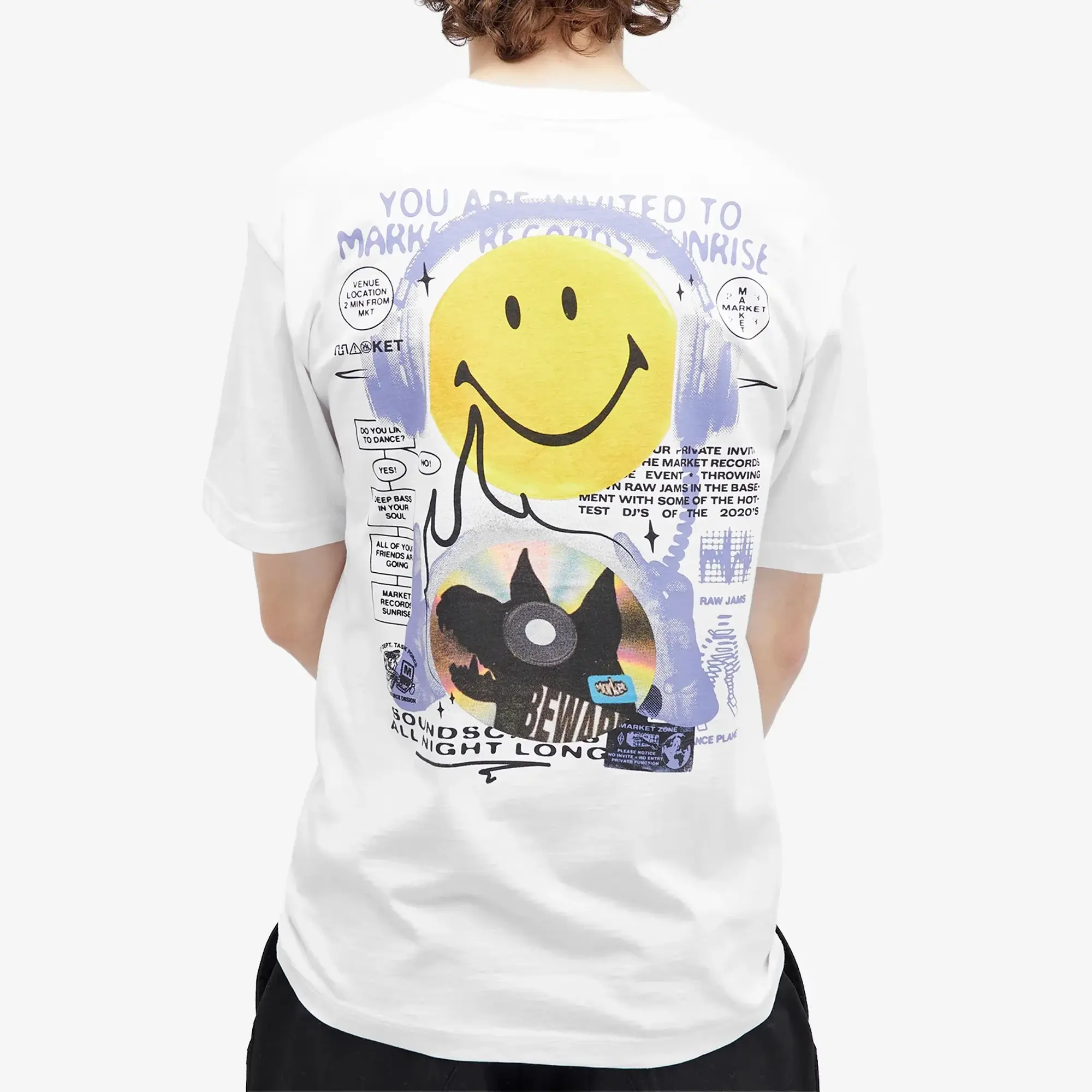 MARKET Men's Smiley Afterhours T-Shirt White
