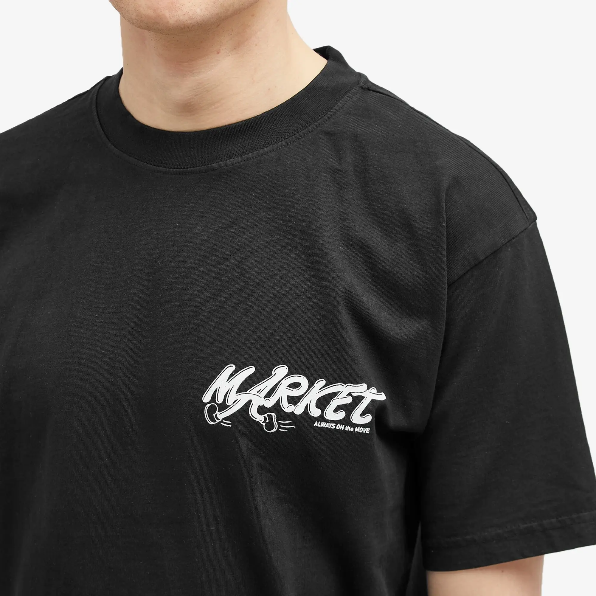 MARKET Men's Audioman T-Shirt Washed Black