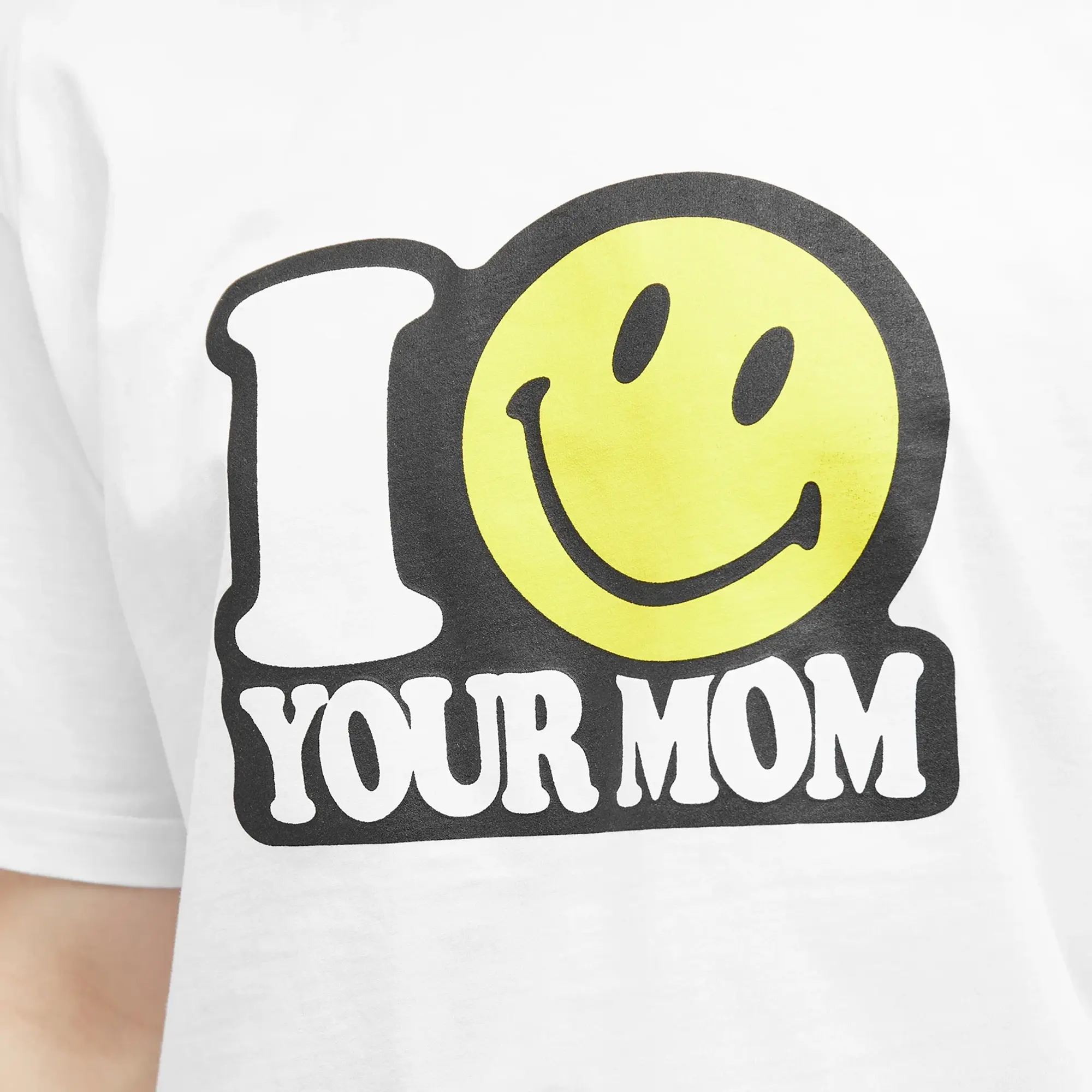 MARKET Men's Smiley Your Mom T-Shirt White