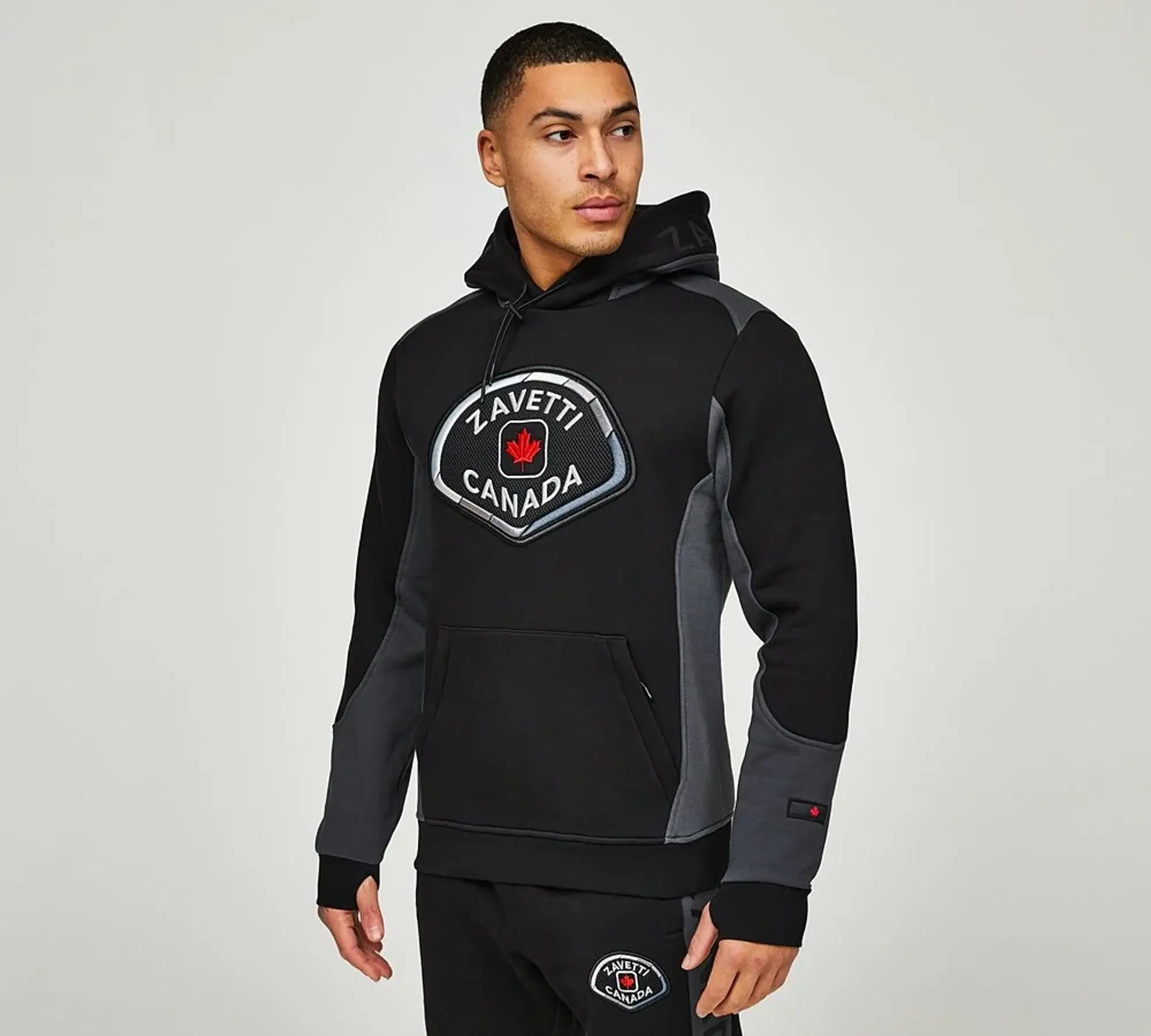 Zavetti Canada Botticini 2 Tone 2.0 Overhead Hoodie - Black - Size S - Black