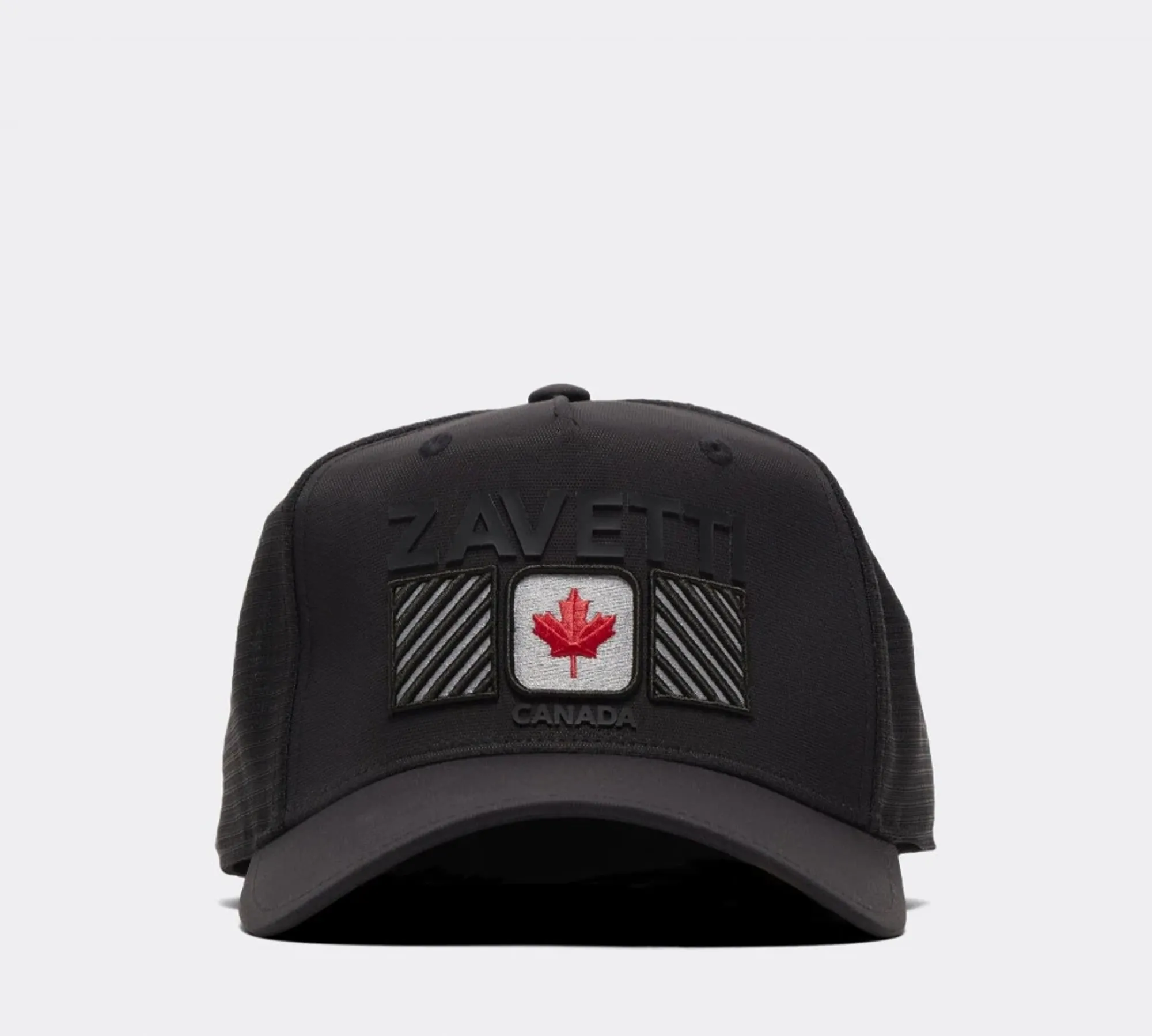 Zavetti Canada Ovello Chevron Mesh Trucker Cap - Black - Size ONE