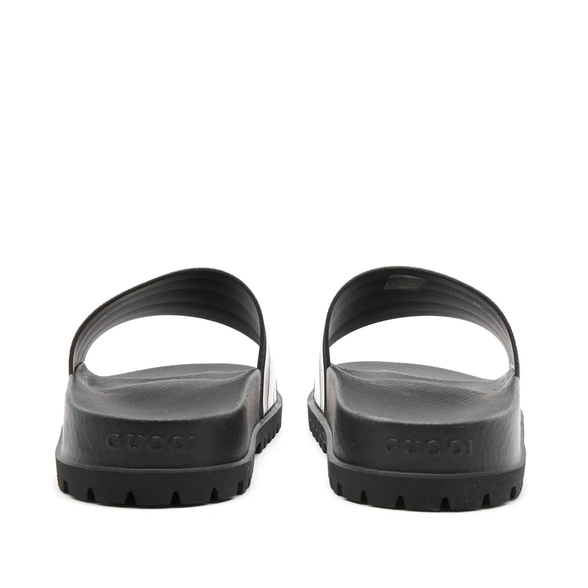 Gucci Men's Pursuit Trek Web Rubber Slide Black