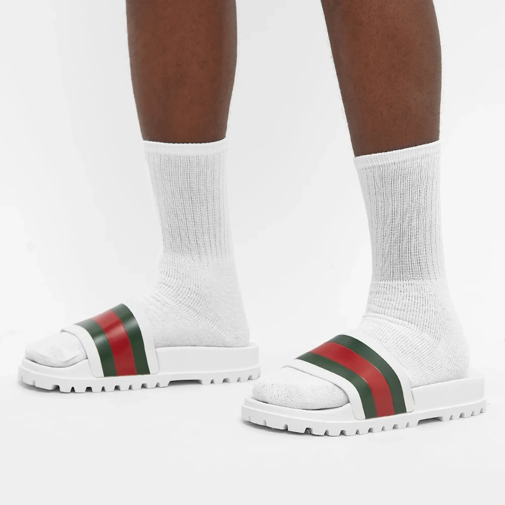 Gucci web slides white online