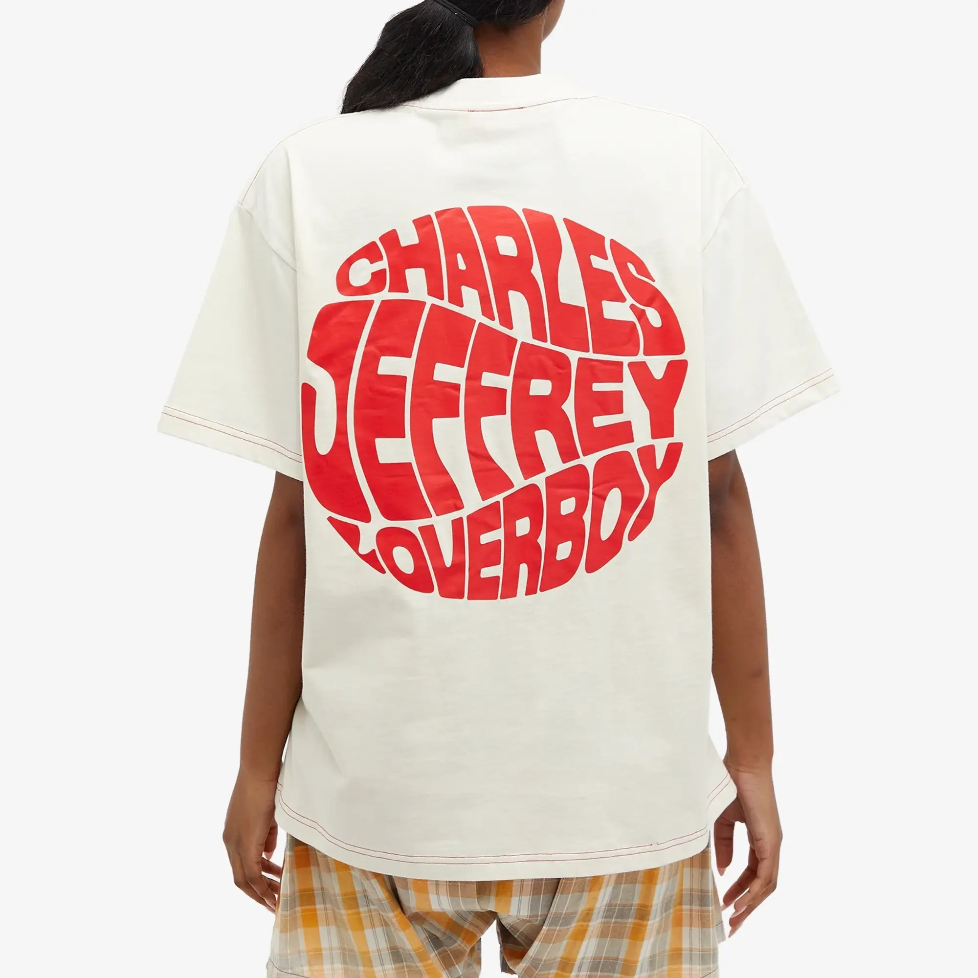 Charles Jeffrey Women's Printed Logo T-Shirt Ecru Print