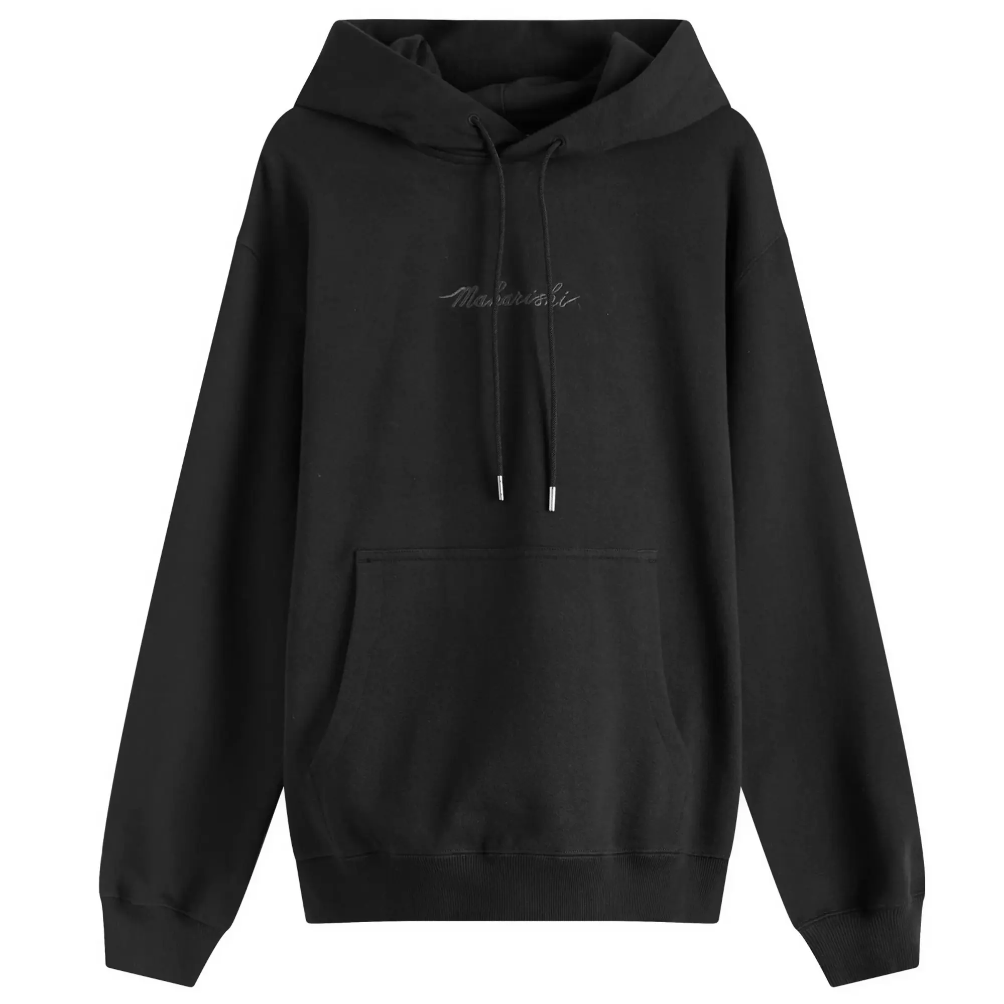 Maharishi Men's Embroided Popover Hoodie Black