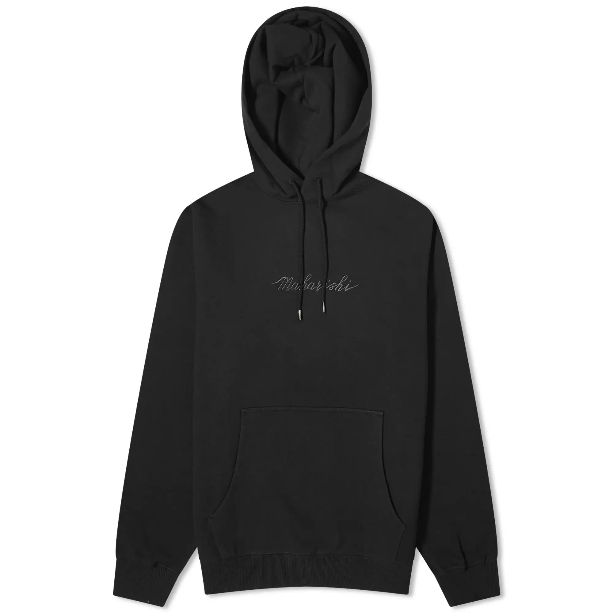 Maharishi Men's Embroided Popover Hoodie Black
