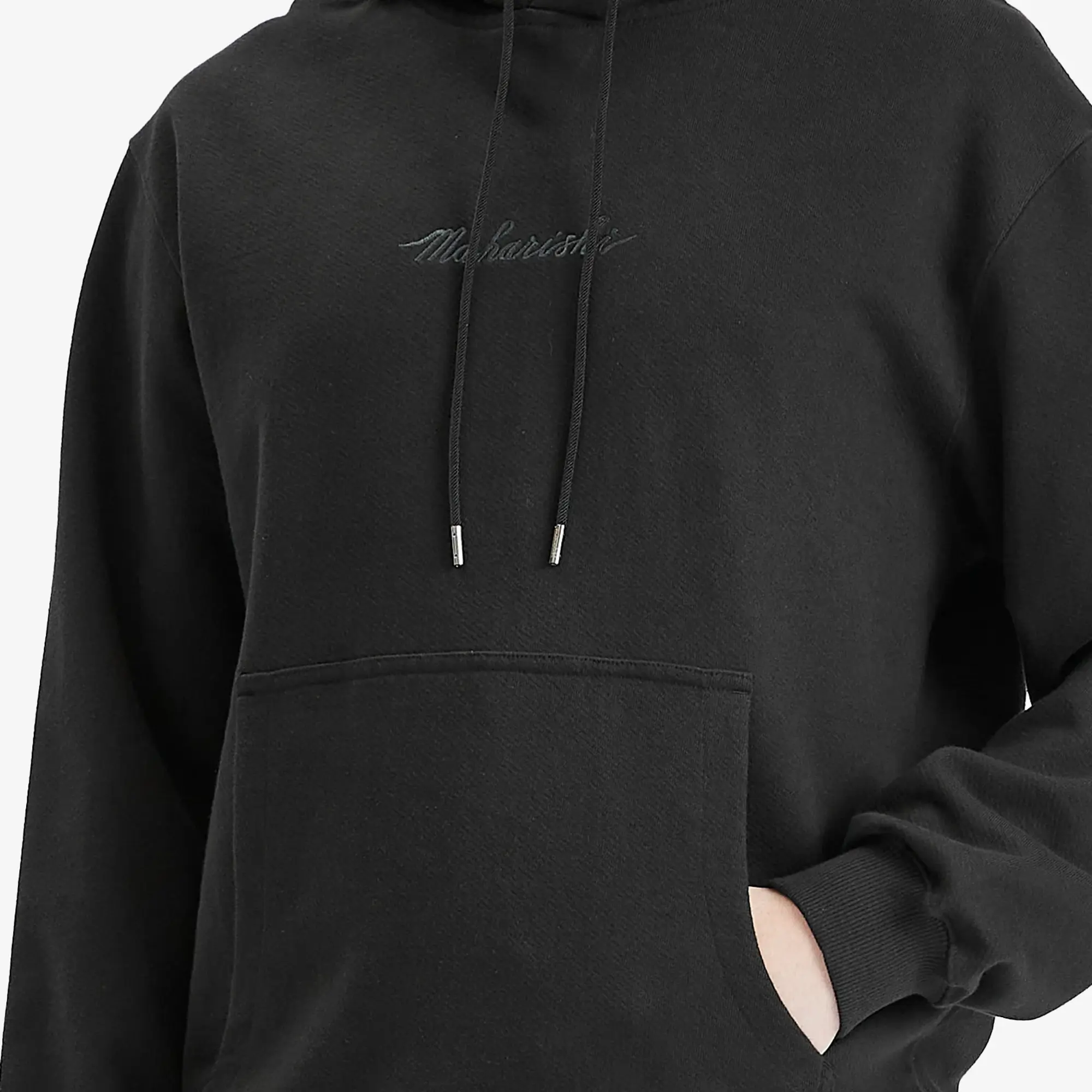 Maharishi Men's Embroided Popover Hoodie Black