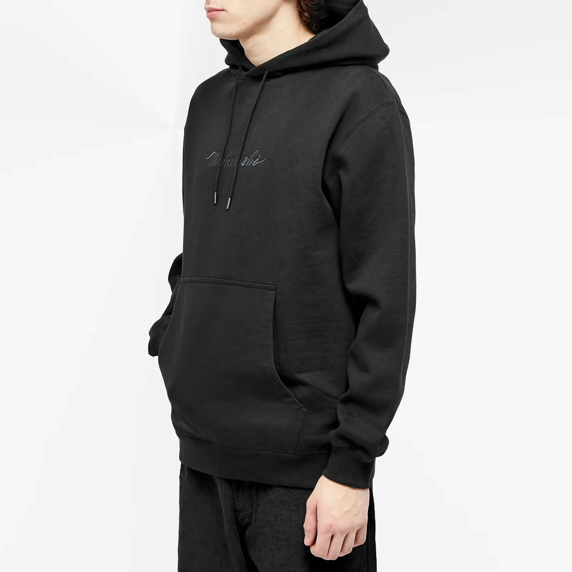 Maharishi Men's Embroided Popover Hoodie Black