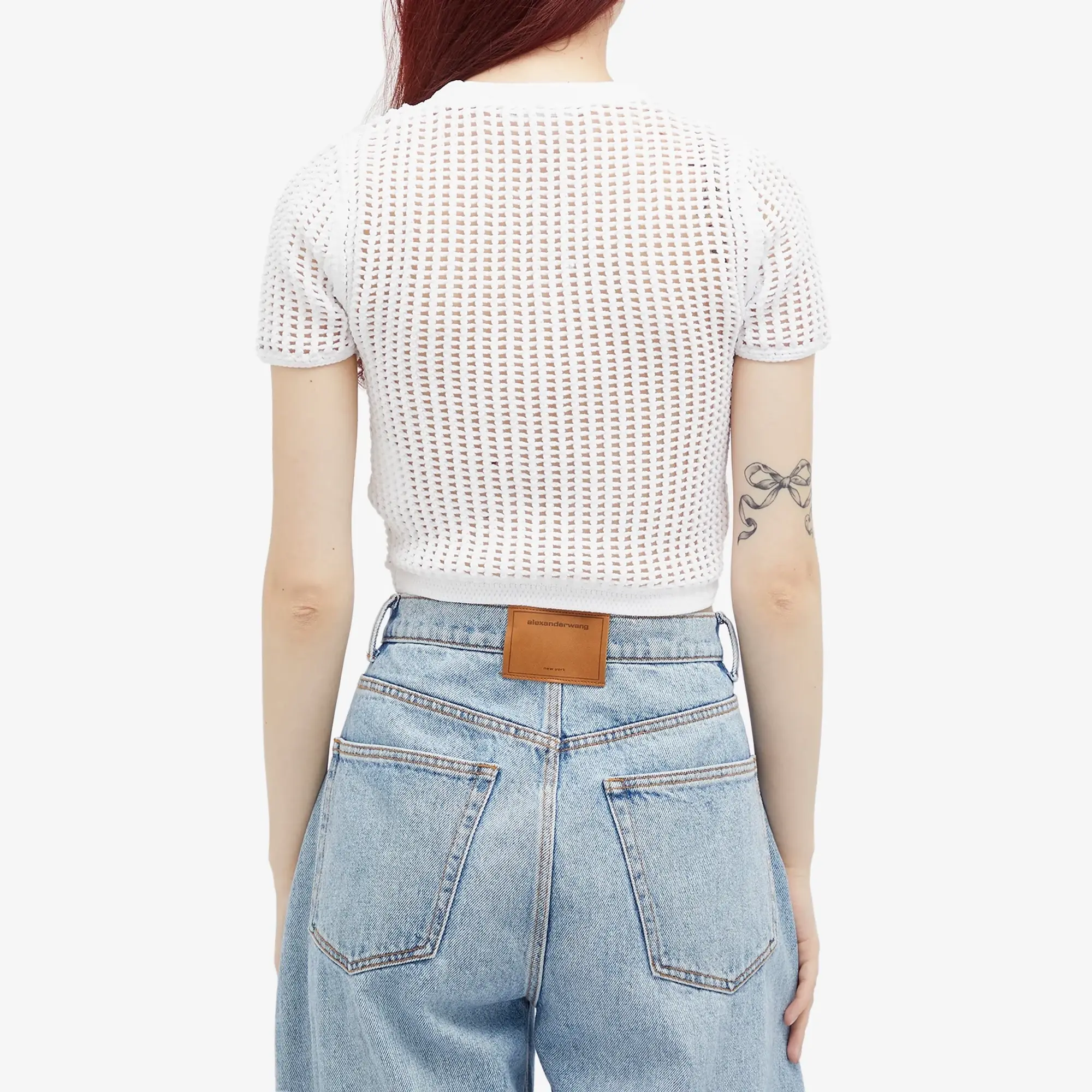 Alexander Wang Women's Logo Crop T-Shirt White