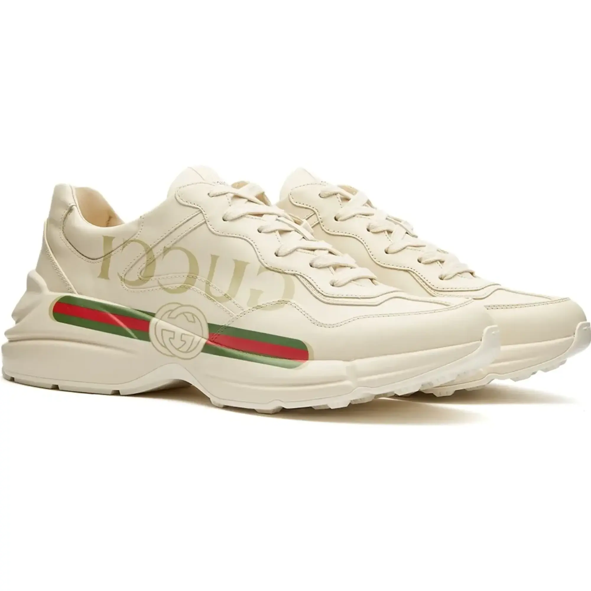 Gucci Men's Ryhton Gucci Men's Print Sneaker Ivory