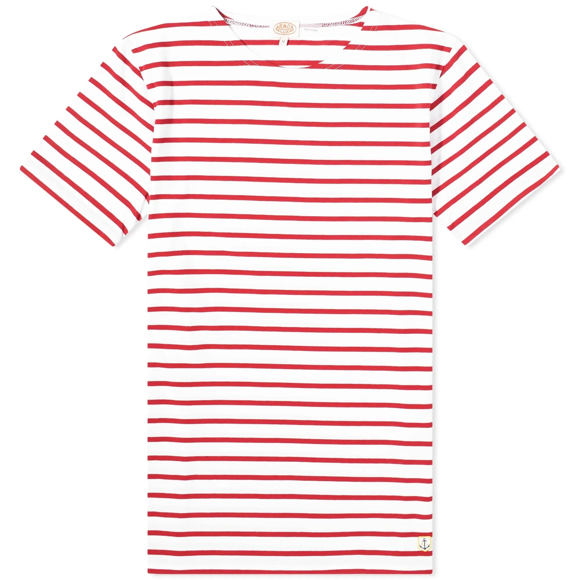 Armor-Lux Men's Mariniere T-Shirt White/Dark Red