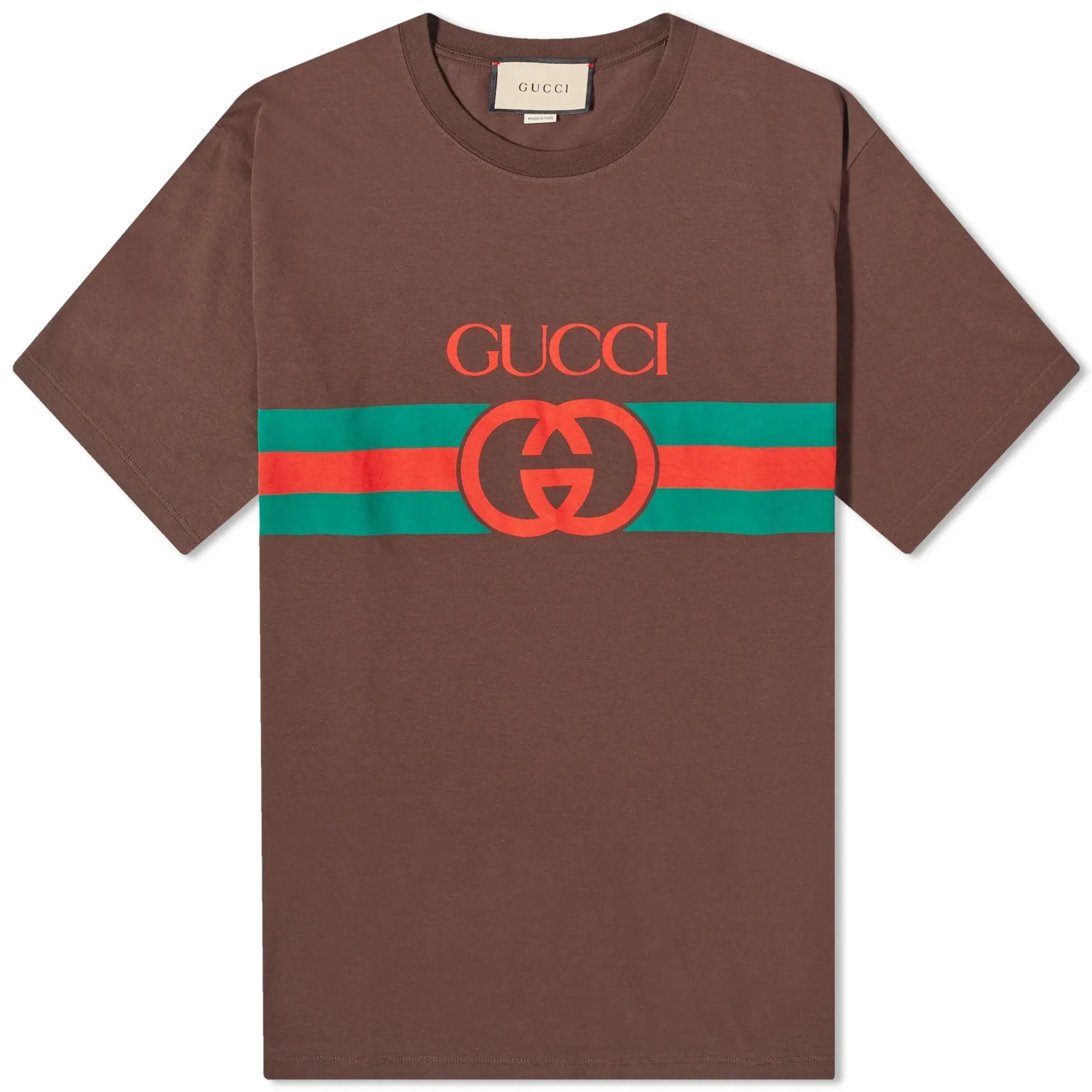 Gucci Men's New Logo T-Shirt Brown