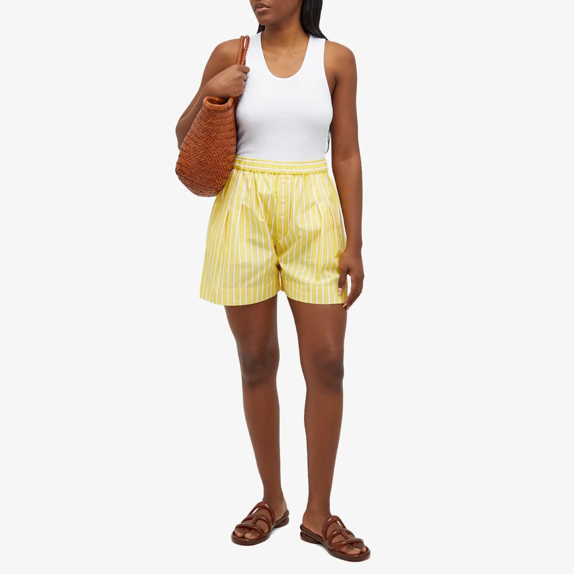 Saks Potts Women's Zia Shorts Yellow Melon Stripe