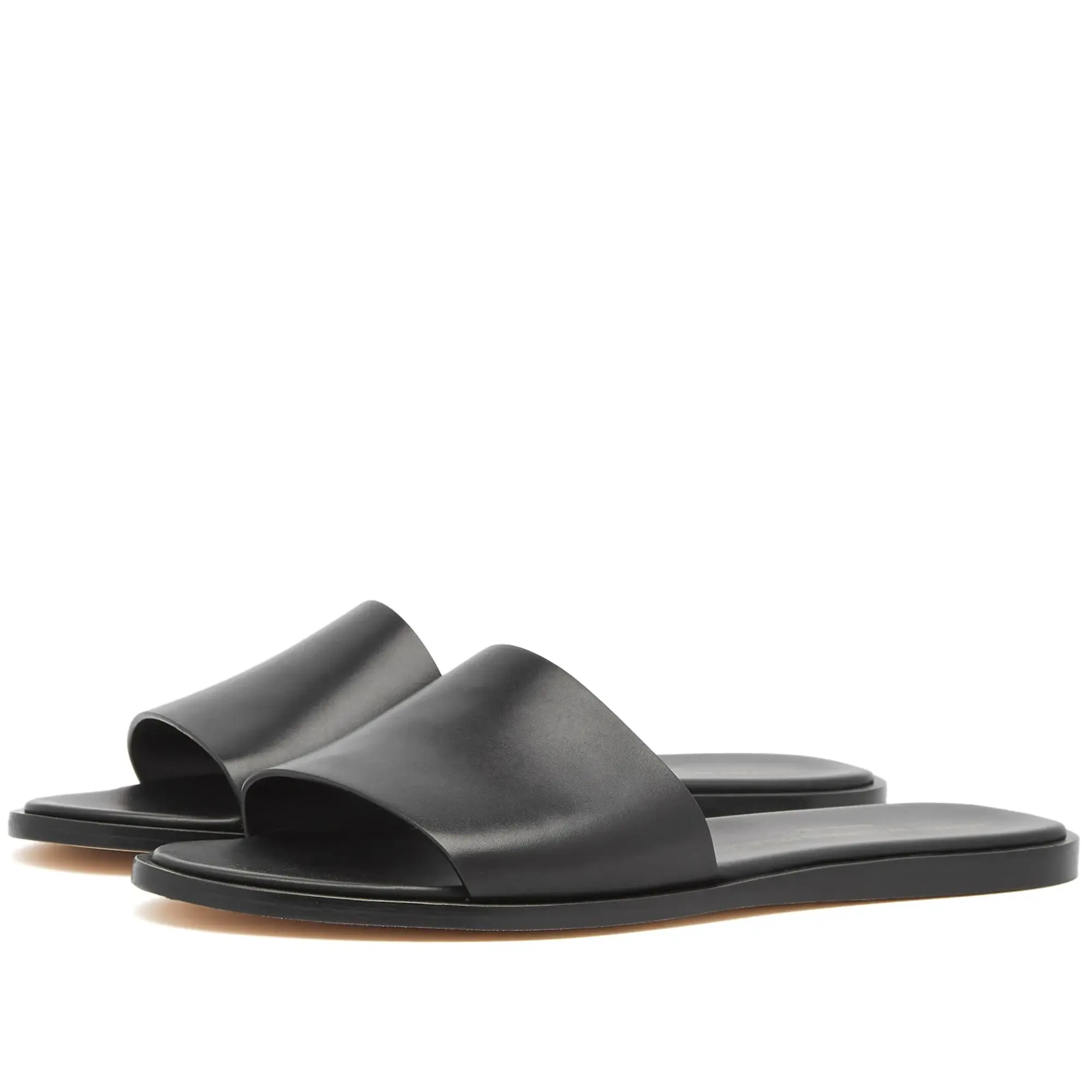 Woman by Common Projects Women's Leather Slides Black
