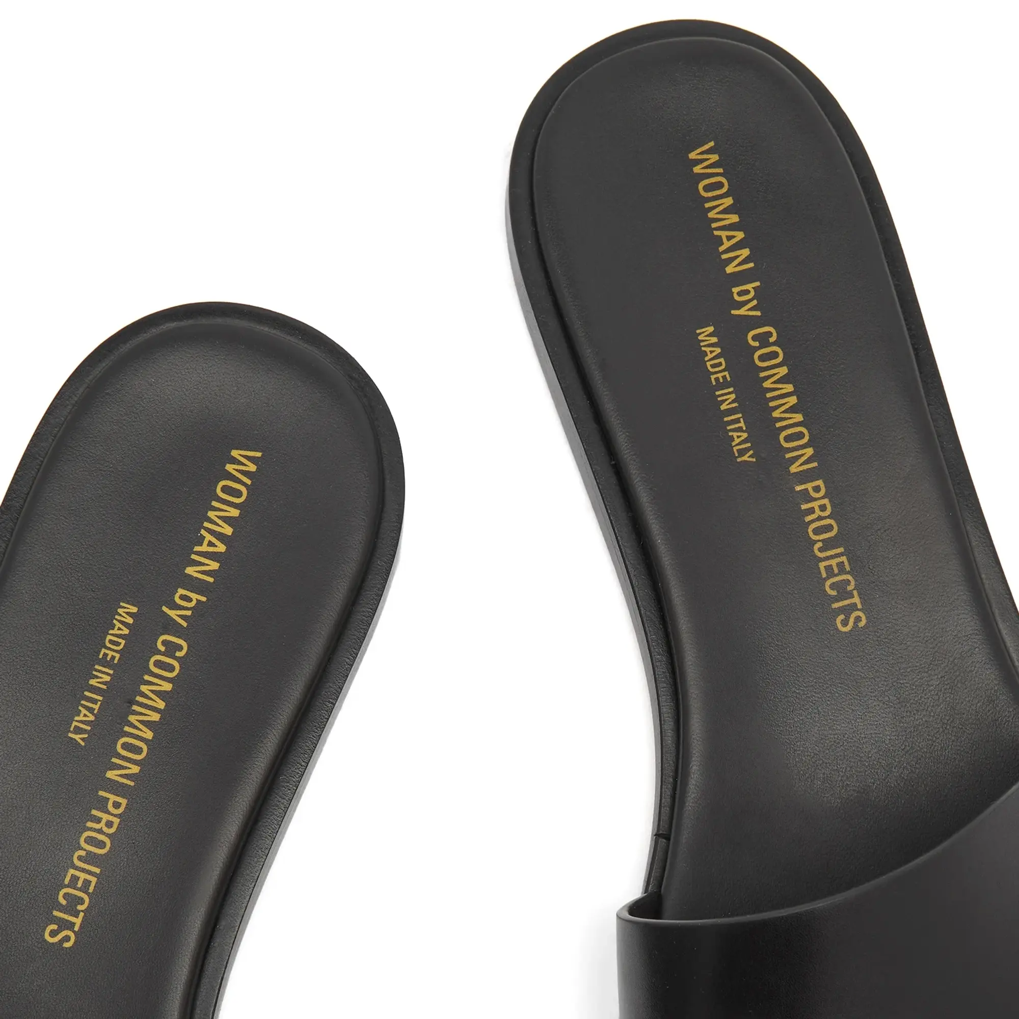 Woman by Common Projects Women's Leather Slides Black