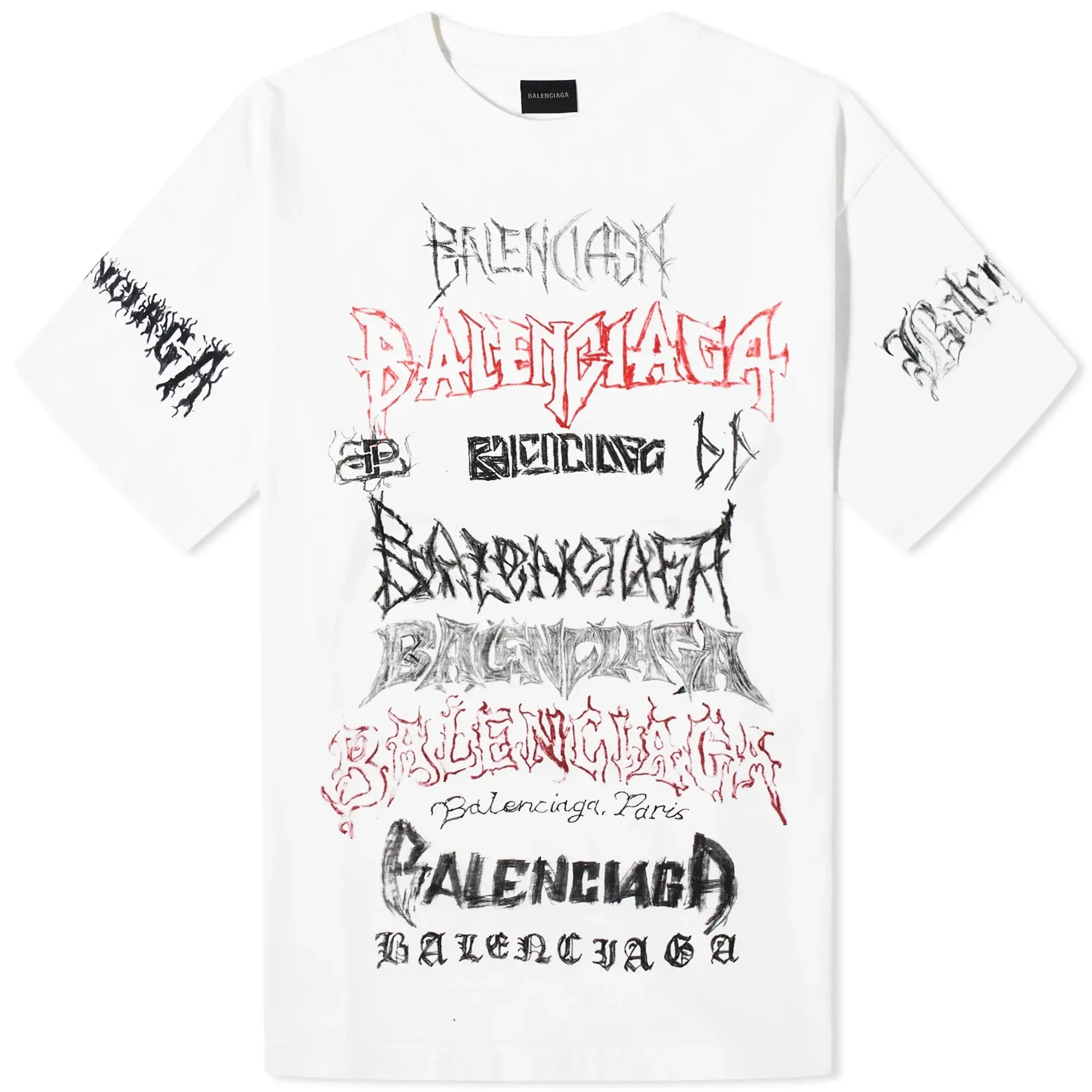 Balenciaga Men's Large Fit T-Shirt White