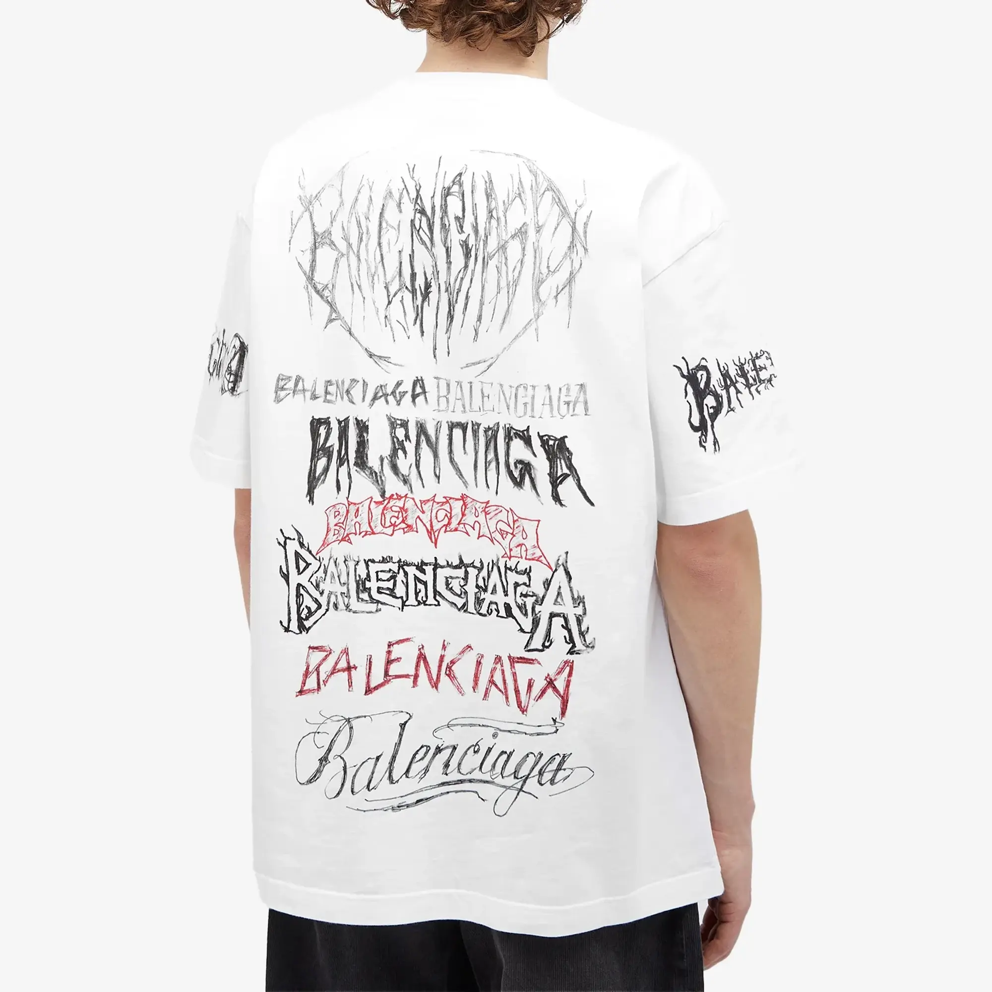 Balenciaga Men's Large Fit T-Shirt White
