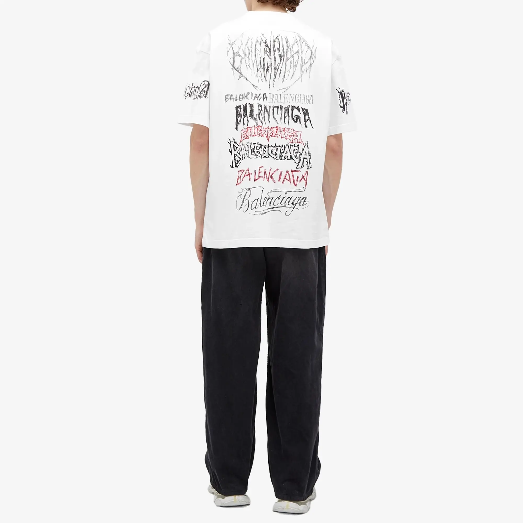 Balenciaga Men's Large Fit T-Shirt White