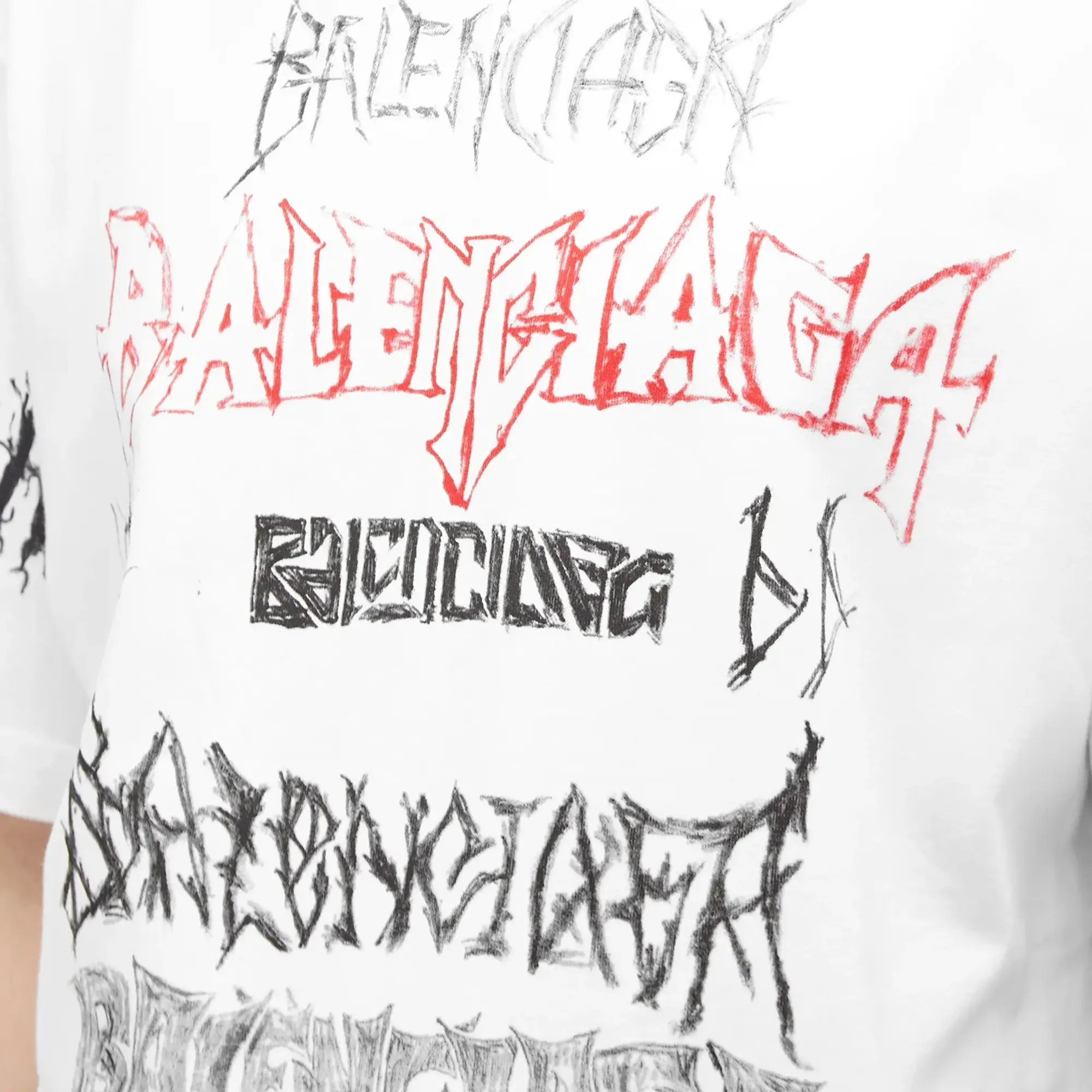 Balenciaga Men's Large Fit T-Shirt White