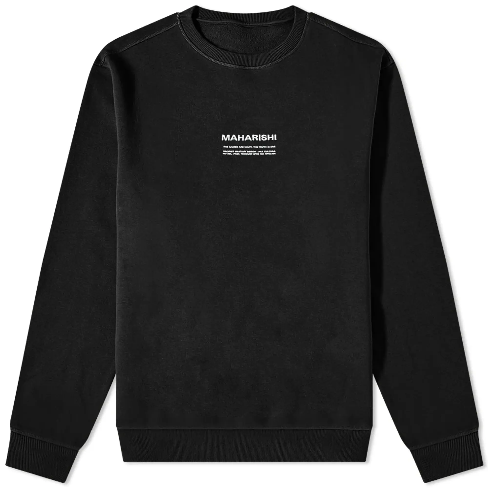 Maharishi Men's Classic MILTYPE Crew Sweat Black
