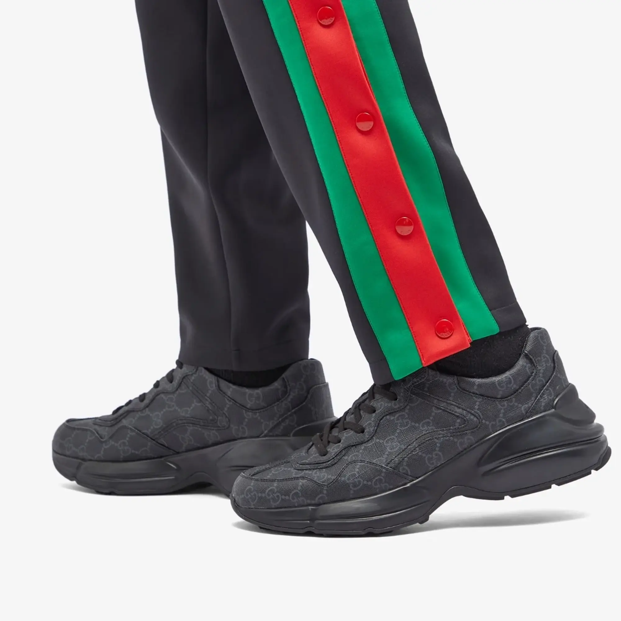 Gucci Men's Rhyton GG Supreme Sneaker Black
