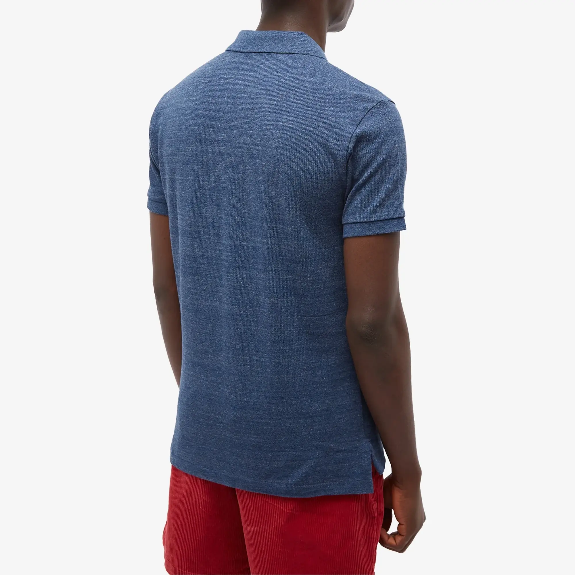 Polo Ralph Lauren Icon Logo Slim Fit Pique Polo In Blue Marl