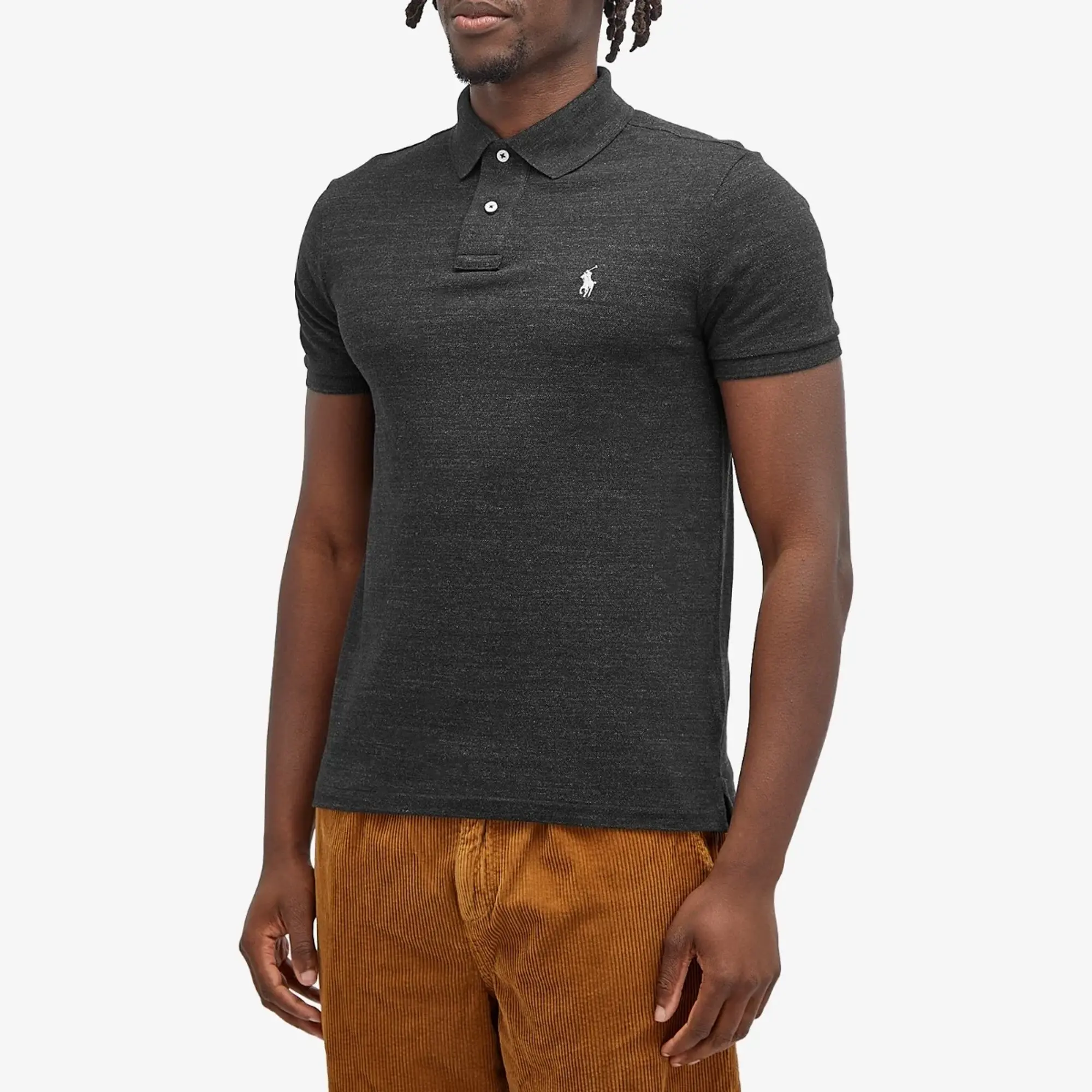 Polo Ralph Lauren  POLO AJUSTE DROIT EN COTON BASIC MESH LOGO PONY PLAYER  men's Polo shirt in Black