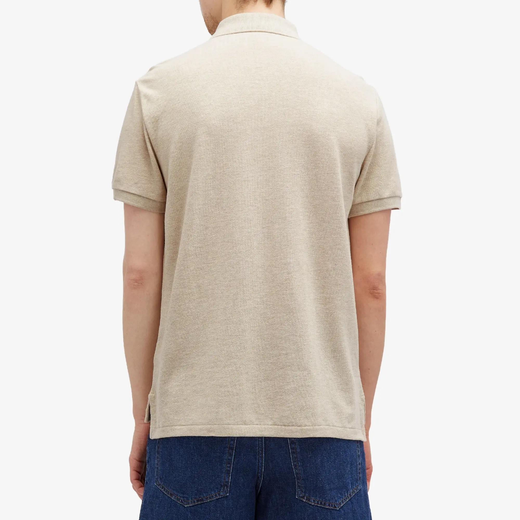 Polo Ralph Lauren  POLO COUPE DROITE EN COTON BASIC MESH  men's Polo shirt in Beige