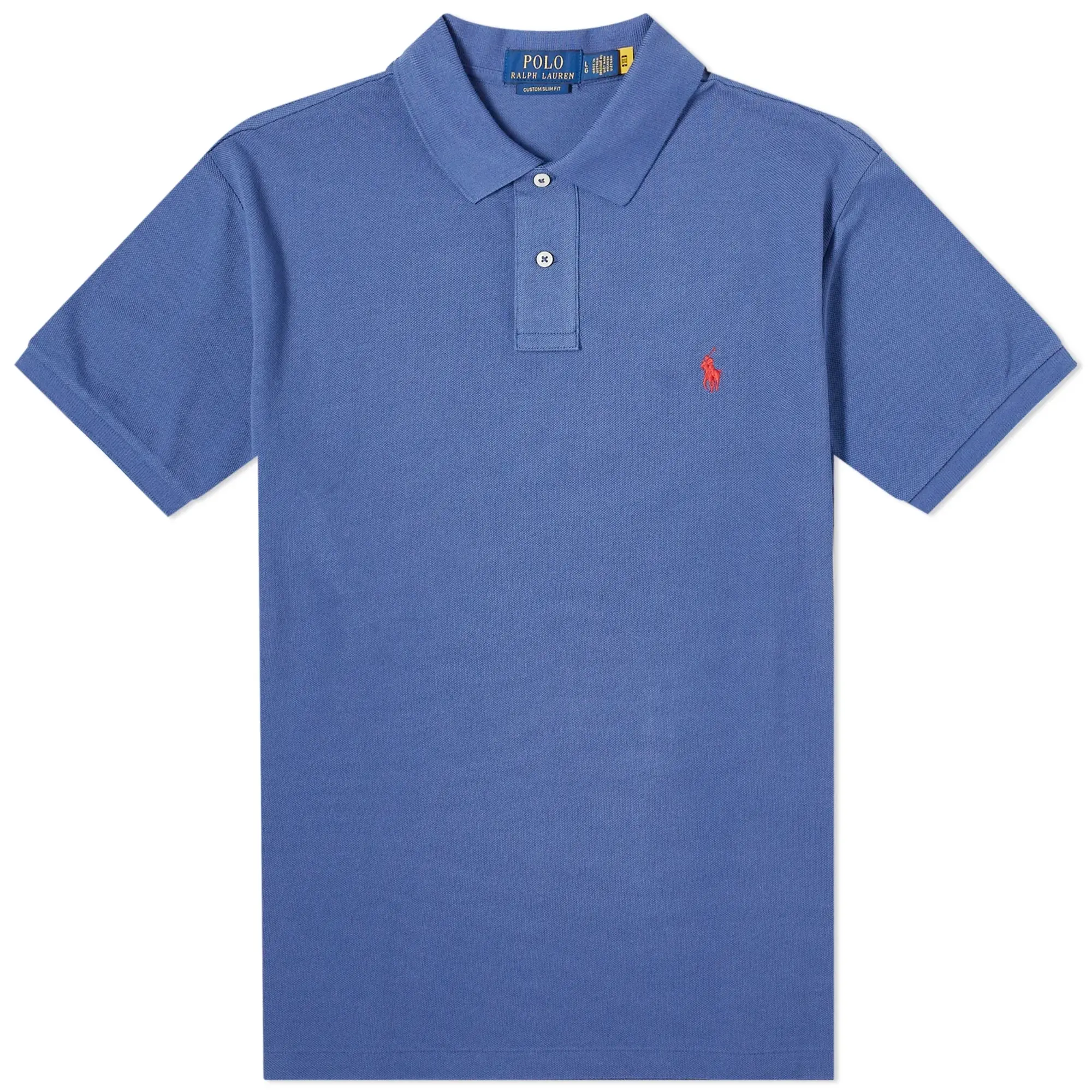 Polo Ralph Lauren  POLO COUPE DROITE EN COTON BASIC MESH  men's Polo shirt in Blue