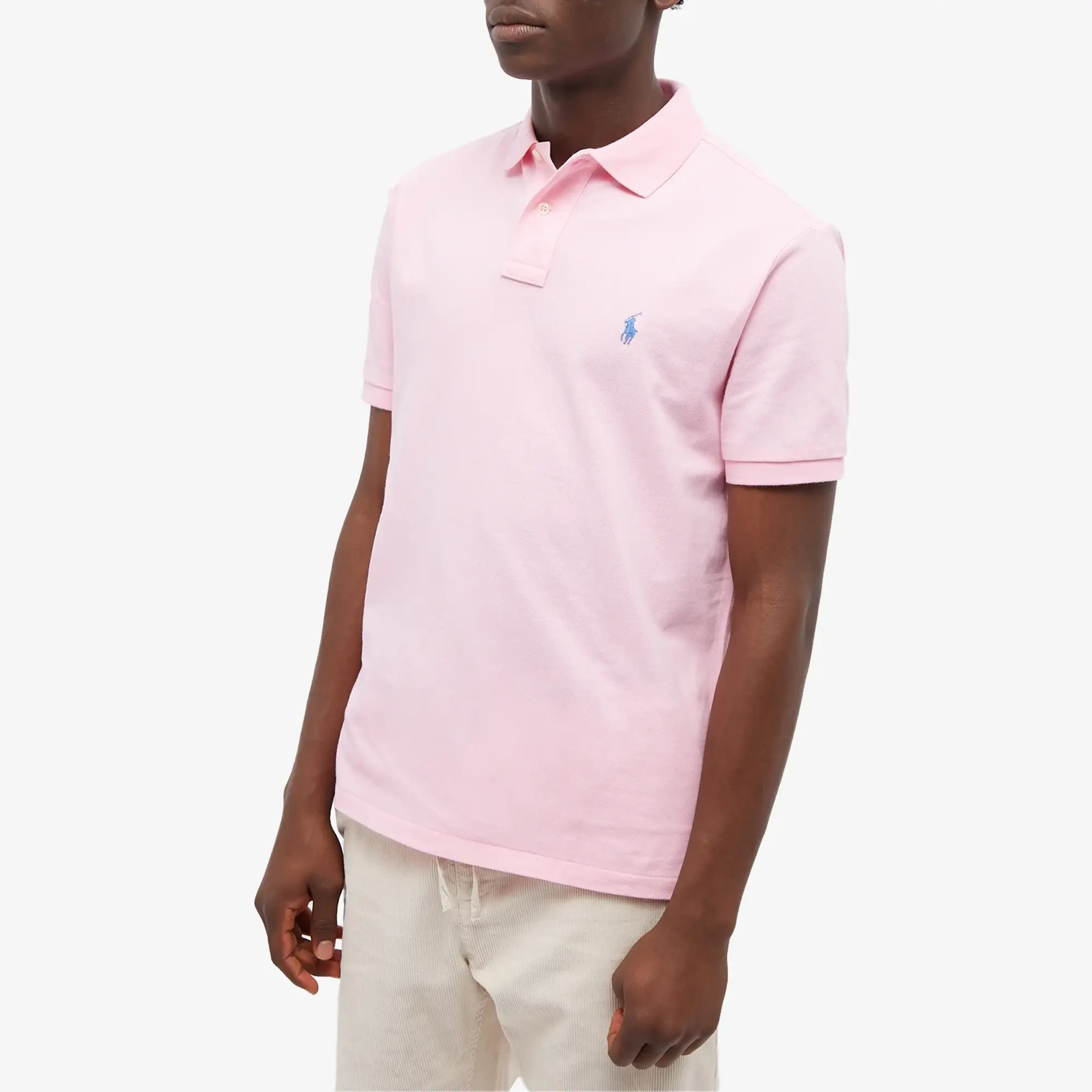 Polo Ralph Lauren Ralph Lauren Cotton Mesh Trim Fit Polo Shirt, Carmel Pink/C7349