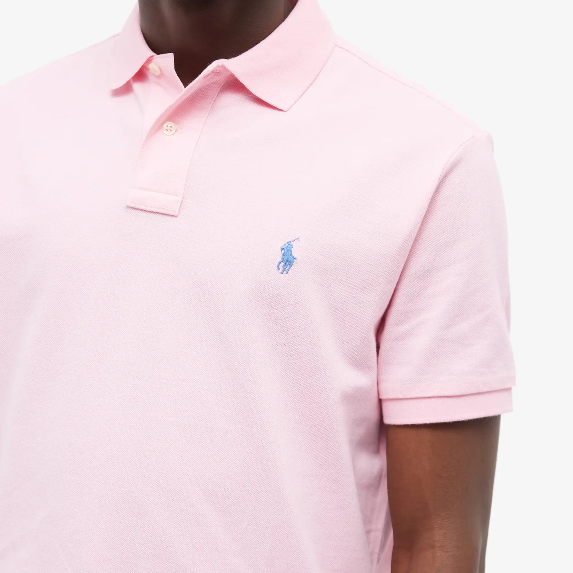 Polo Ralph Lauren Ralph Lauren Cotton Mesh Trim Fit Polo Shirt, Carmel Pink/C7349