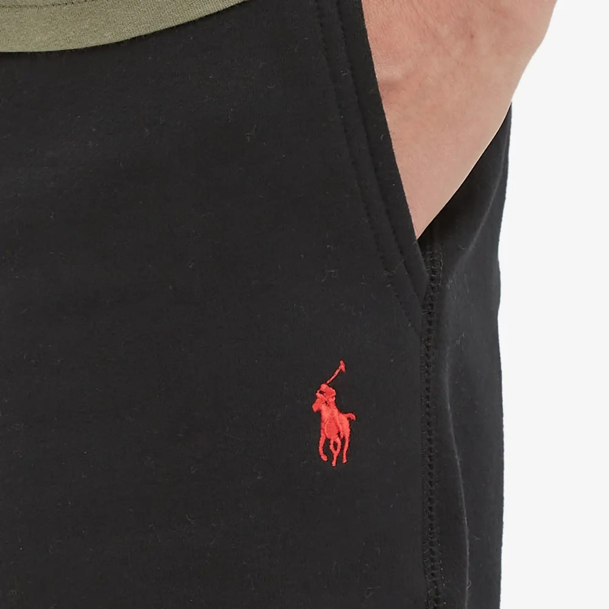 Polo Ralph Lauren  SHORT MOLTONE EN COTON LOGO PONY PLAYER  men's Shorts in Black