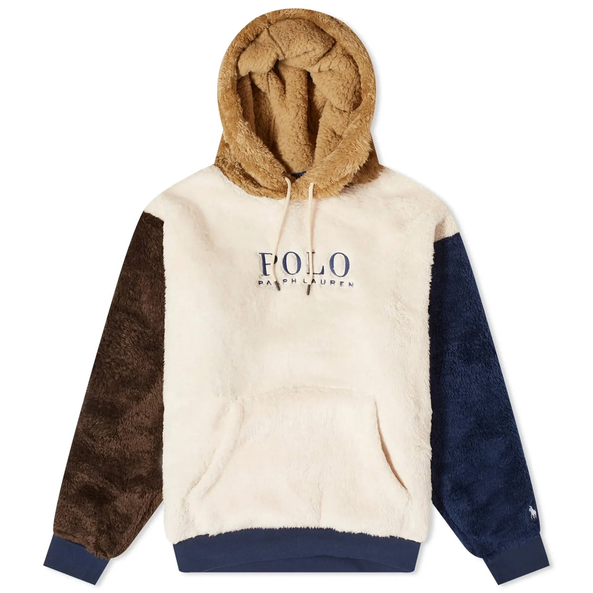 POLO RALPH LAUREN メンズ新品フーディ Polo Ralph Lauren Men's High Pile Fleece Hoodie Winter Cream Multi