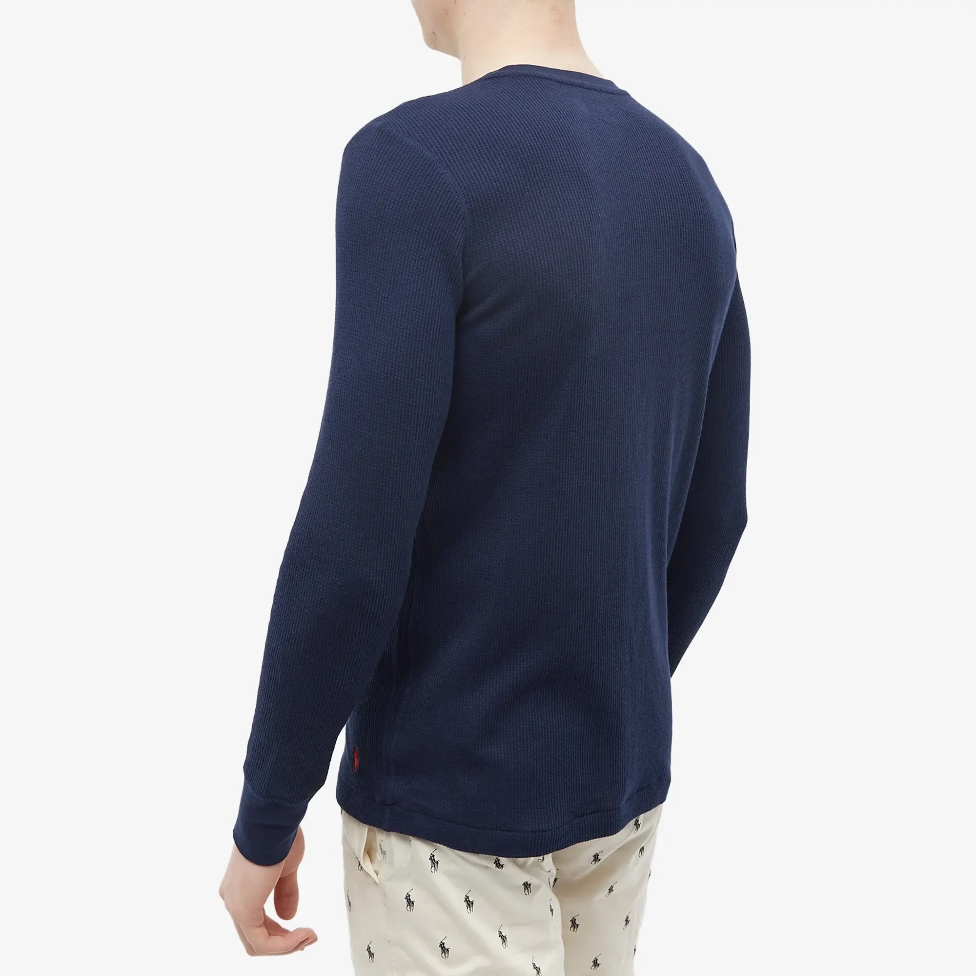 Polo Ralph Lauren RALPH LAUREN Waffle-Knit Crewneck Sleep Shirt - Blue