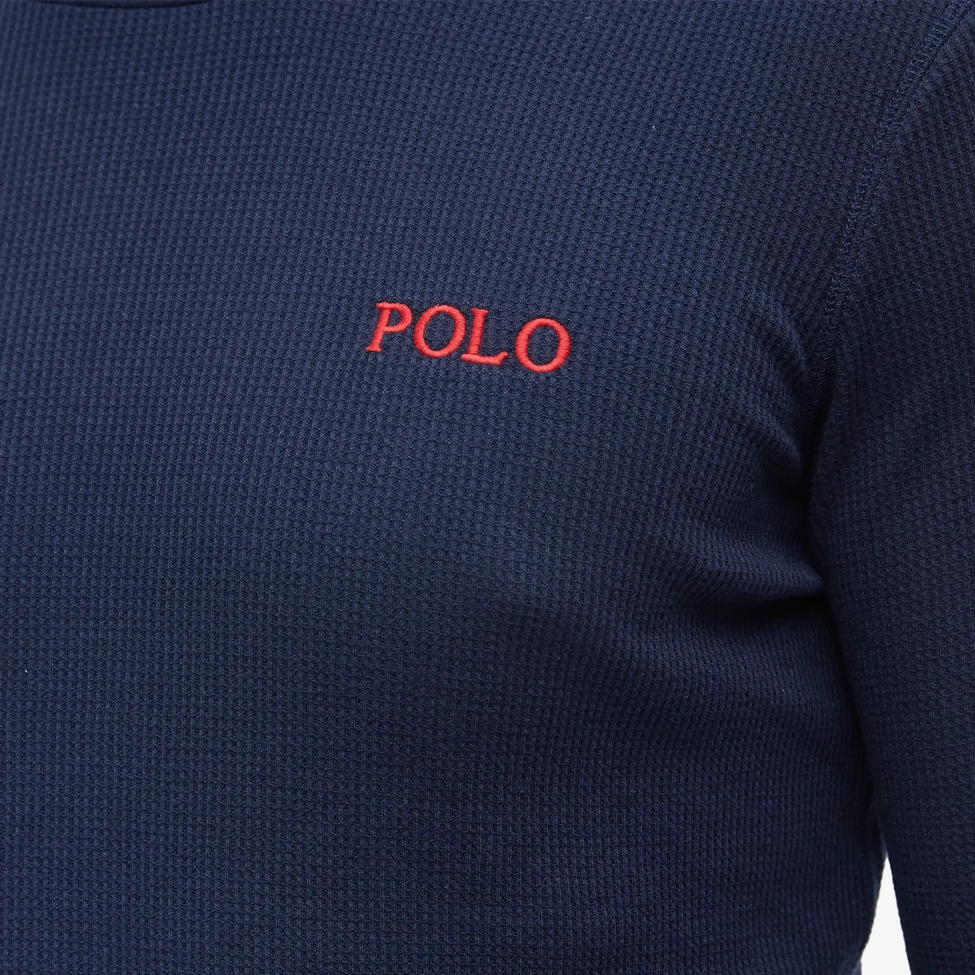 Polo Ralph Lauren RALPH LAUREN Waffle-Knit Crewneck Sleep Shirt - Blue
