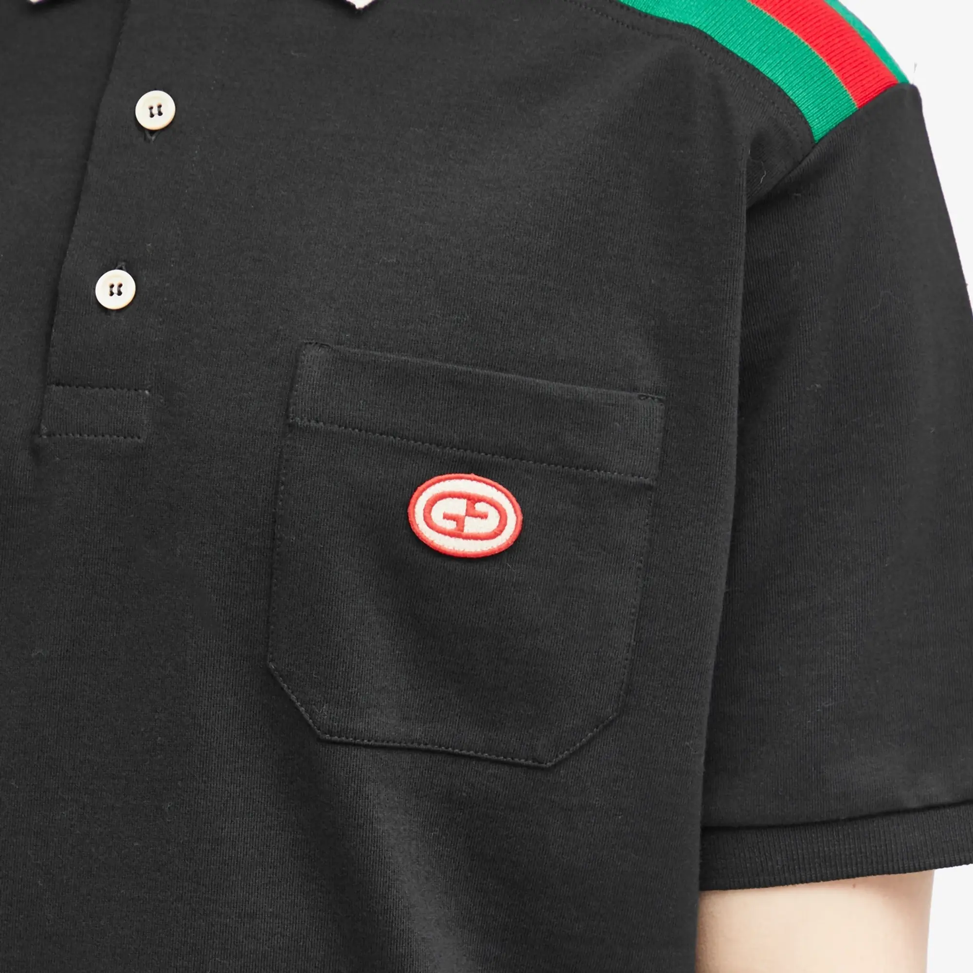 Gucci Men's GRG Logo Polo Shirt Black