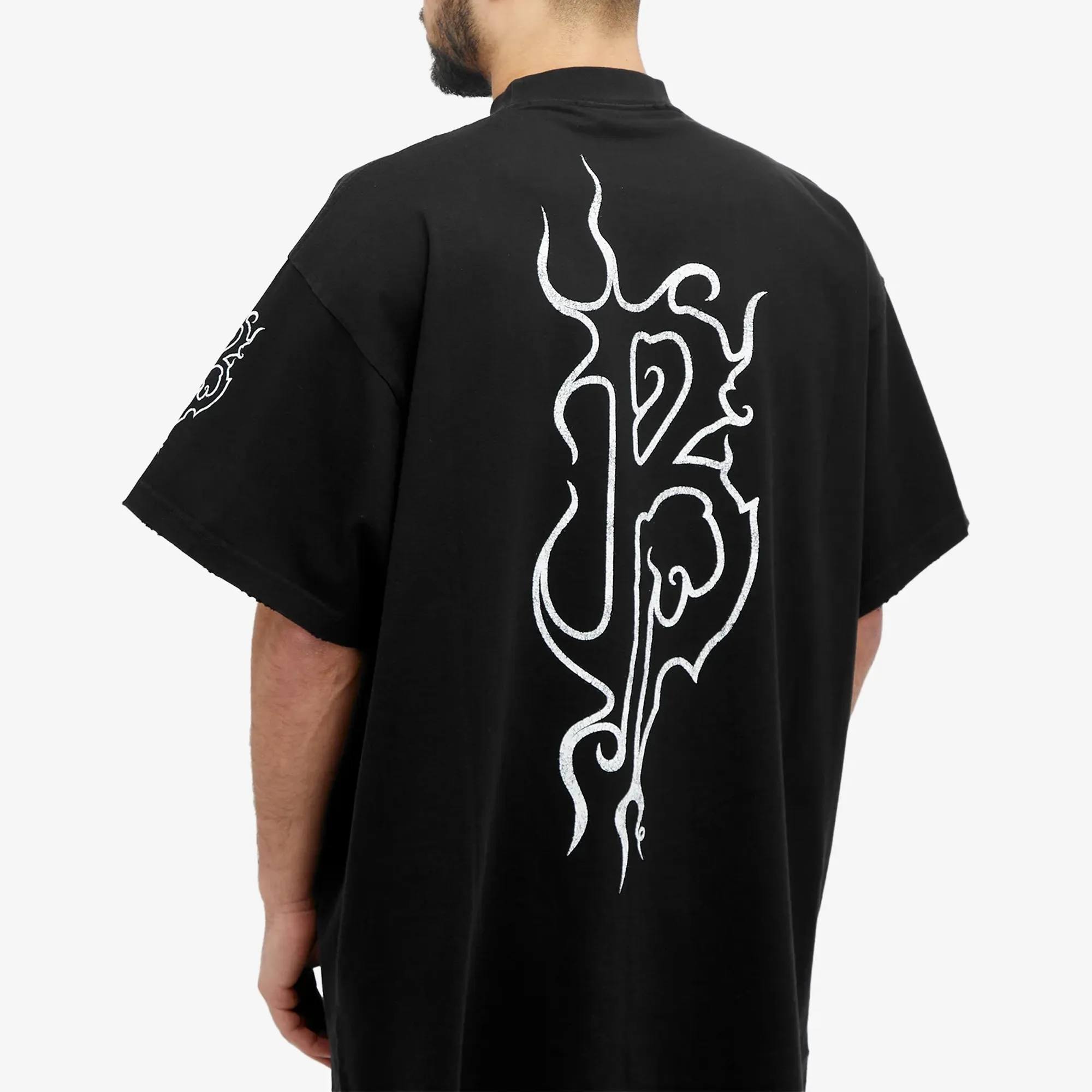Balenciaga Men's Darkwave Tee Black/White | 739028-TPVN5-1070