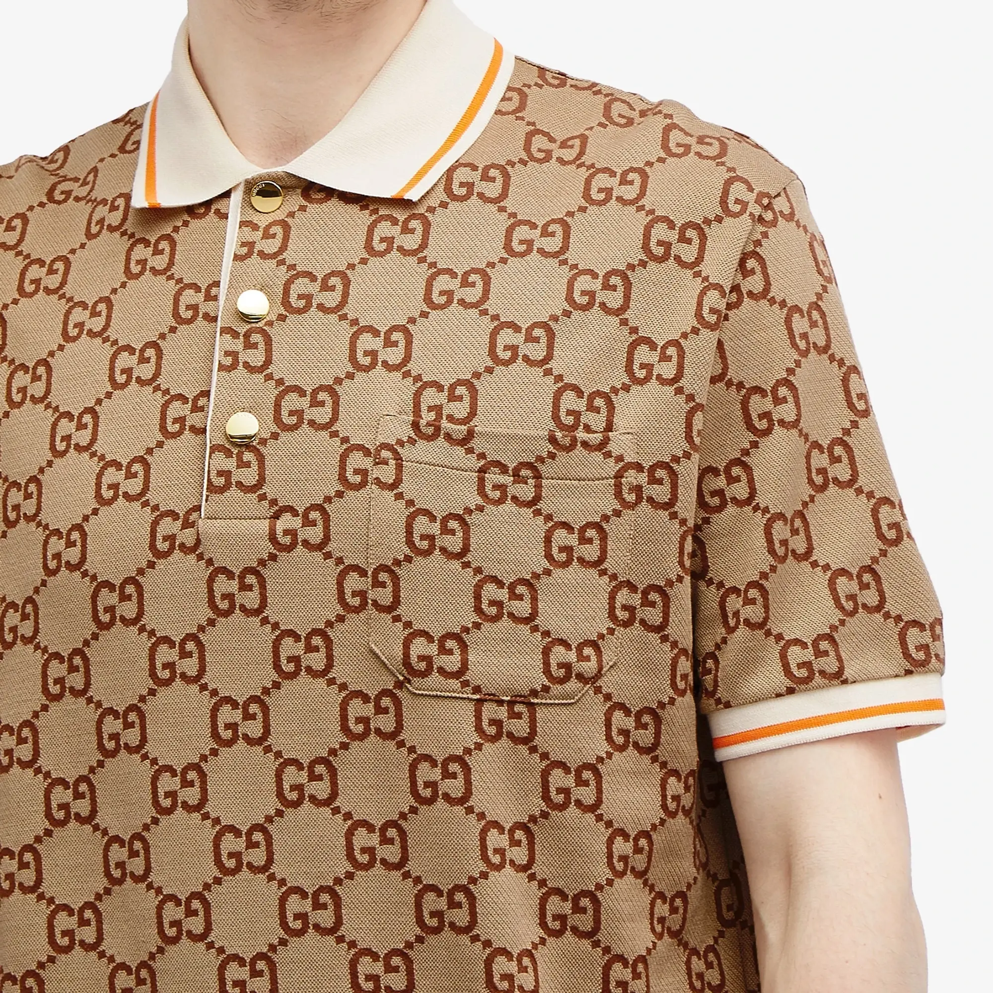 Gucci Men's GG Polo Beige