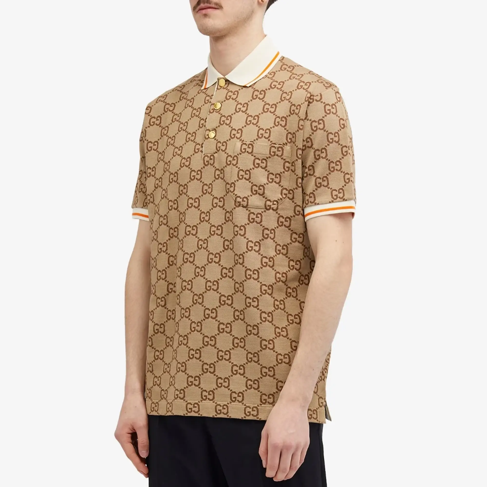 Gucci Men's GG Polo Beige