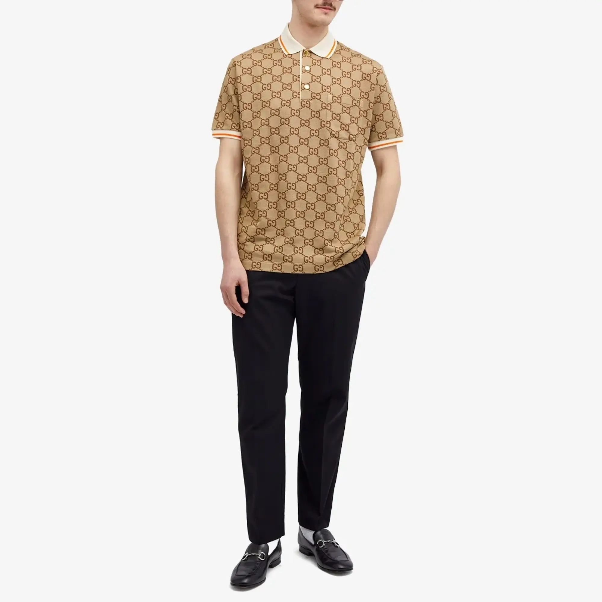 Gucci Men's GG Polo Beige