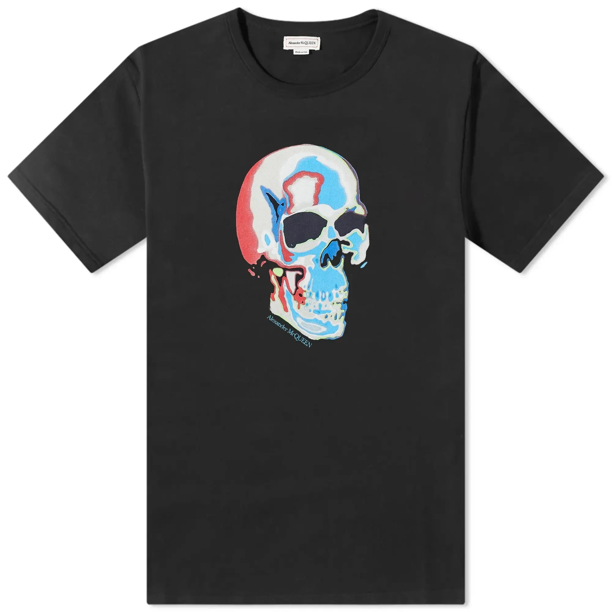 Alexander McQueen Men's Solarized Skull Print T-Shirt Black