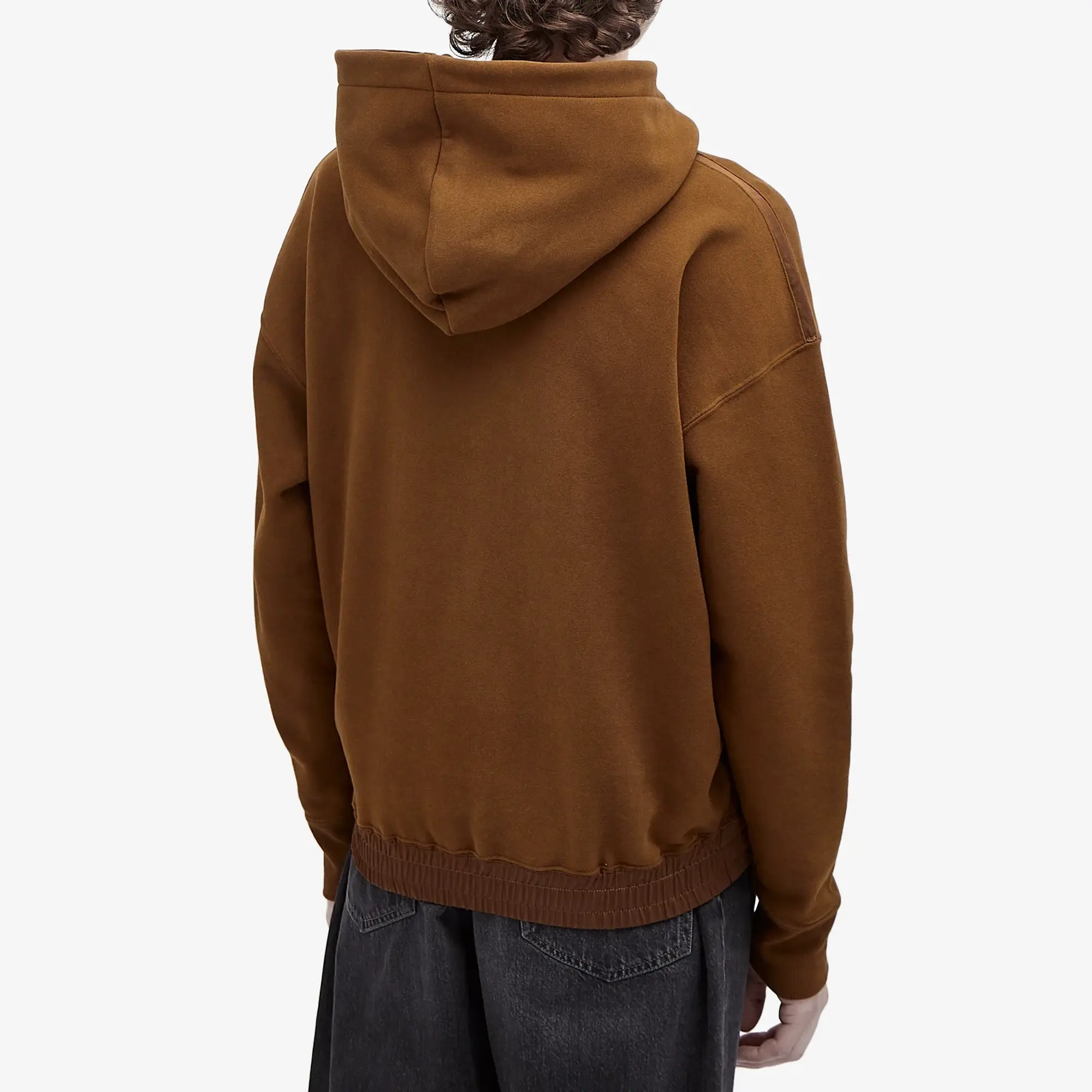 Saint Laurent Men's Triangle Hoodie Khaki