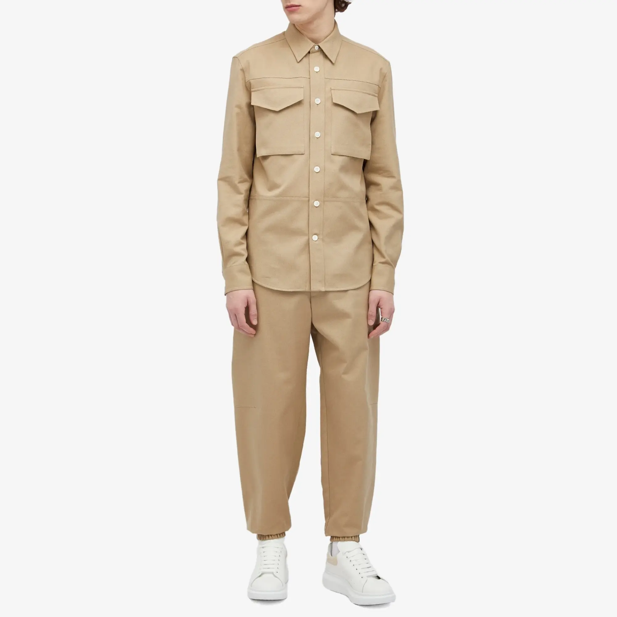Alexander McQueen Men's Cargo Trousers Beige