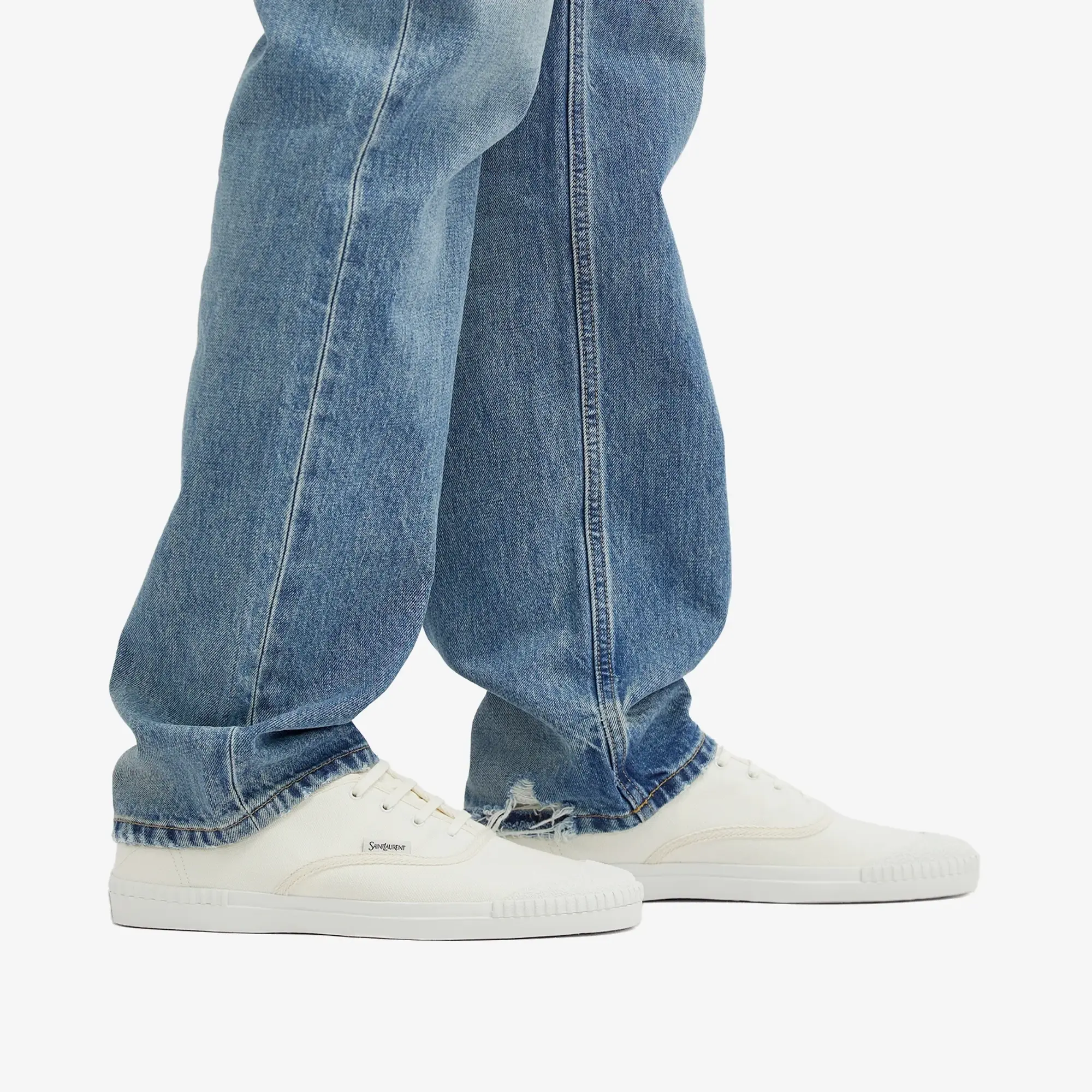 Saint Laurent Men's Verano Canvas Plimsole Milk