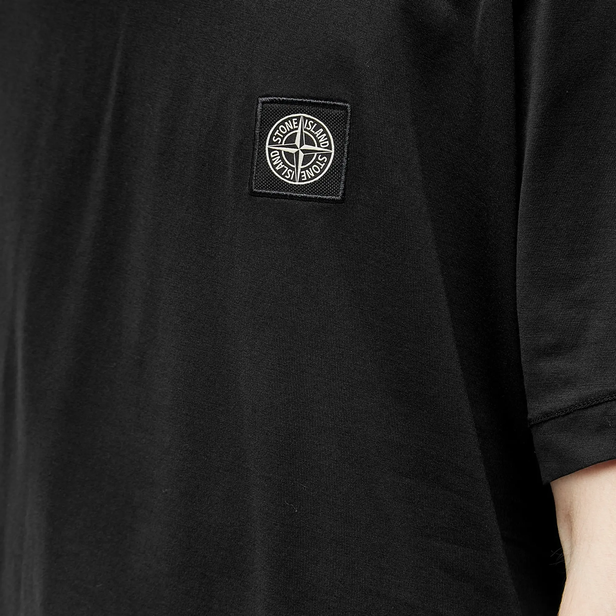 Stone Island Tee Gased 60/2 Cotton Jersey, Garment Dyed Men Shortsleeves Black